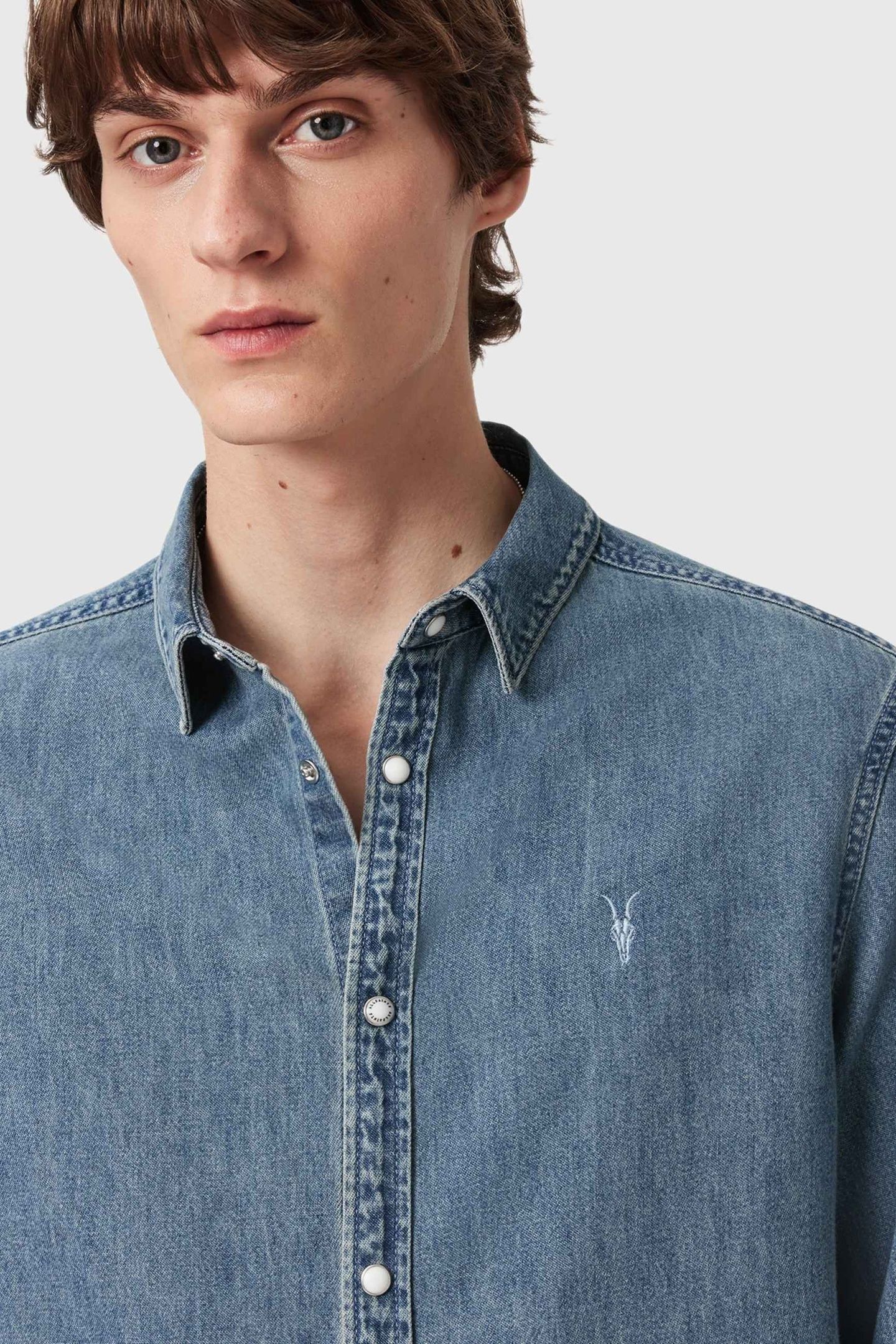 GLEASON LS SHIRT LIGHT INDIGO 6