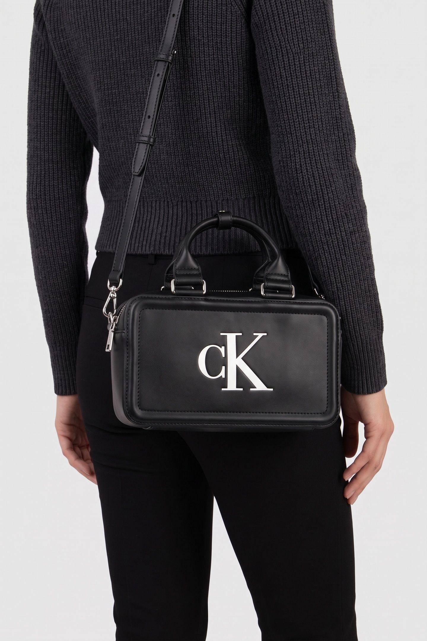 MONOGRAM BAULETTO CROSSBODY BAG BLACK/WHITE 3