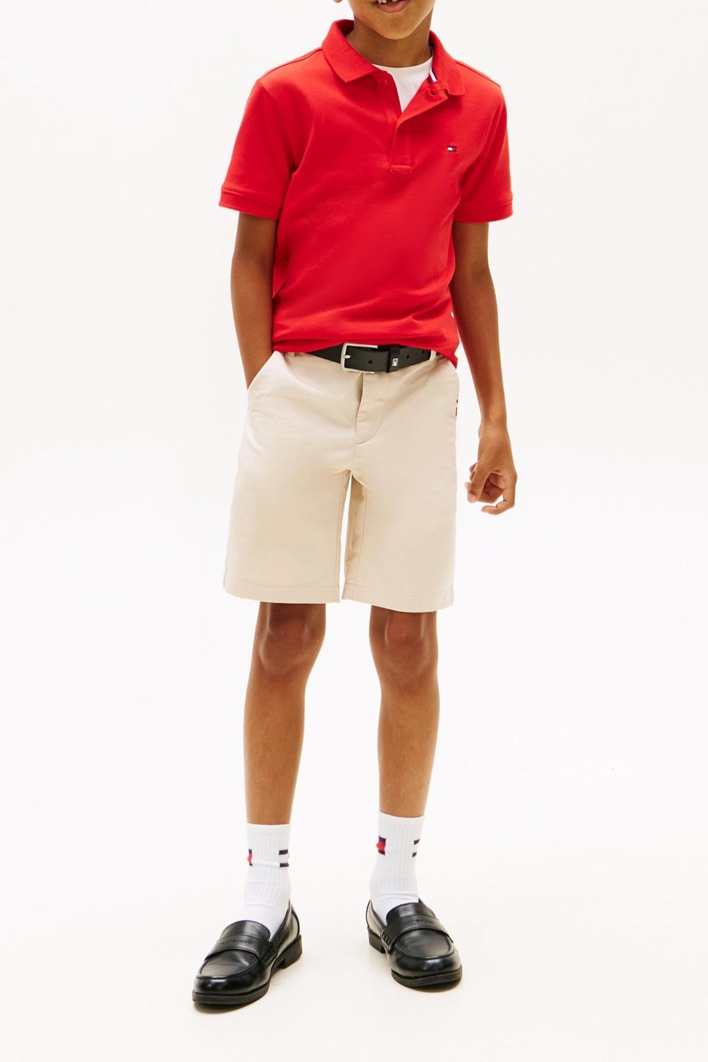 BOYS INTERLOCK POLO RAPID RED 1
