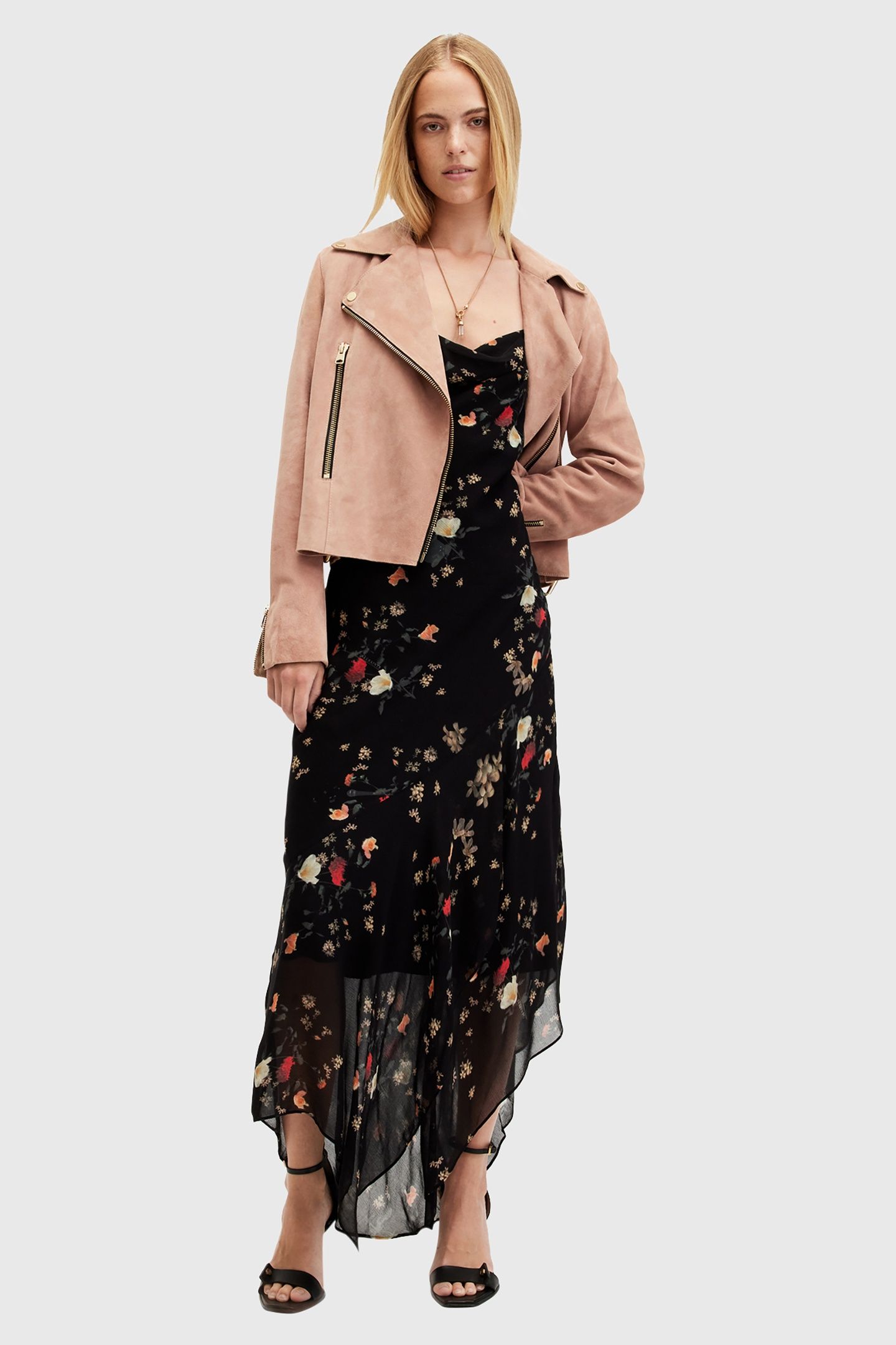 BEALE SUEDE BIKER MISTY PINK 1
