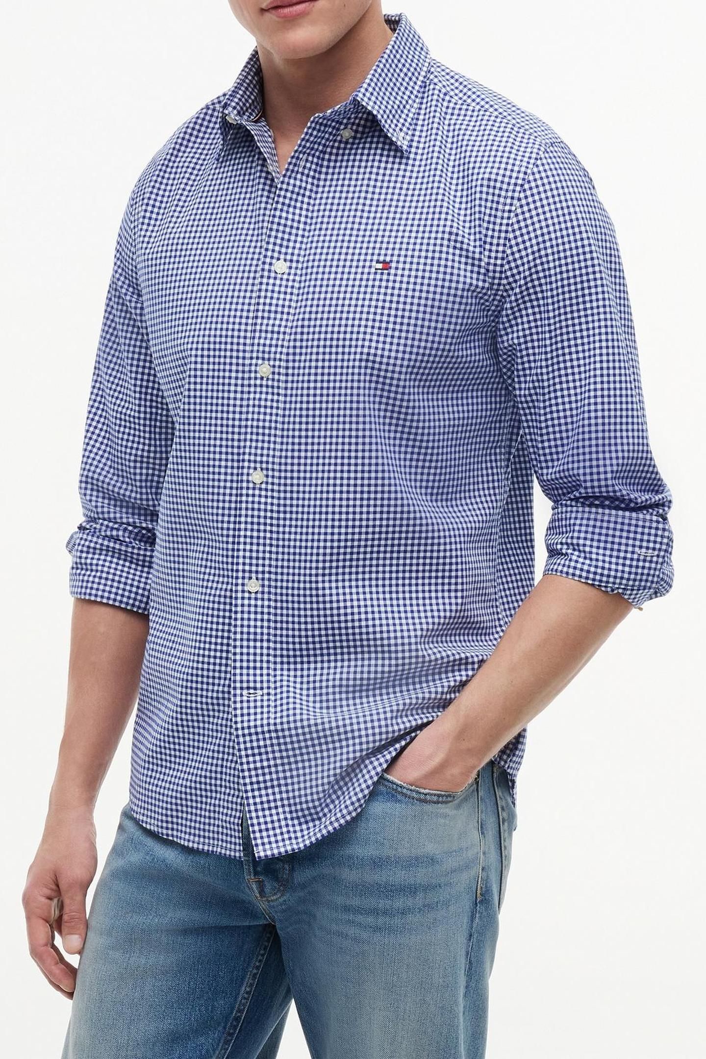 FLEX POPLIN GINGHAM WEDGE BLUE/CHECK 1
