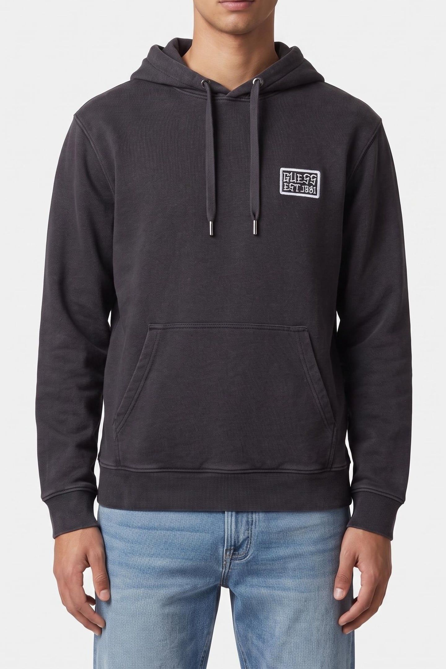 GUESS ECO HERON HOODIE SWEATSH JET BLACK A996 1