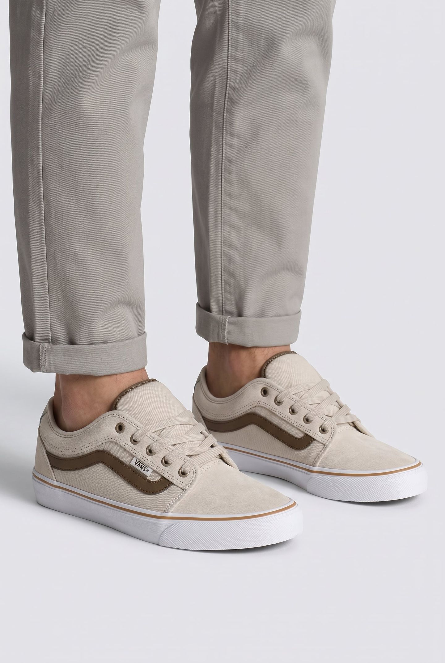 SKATE CHUKKA LOW SIDESTRIPE BROWN 3