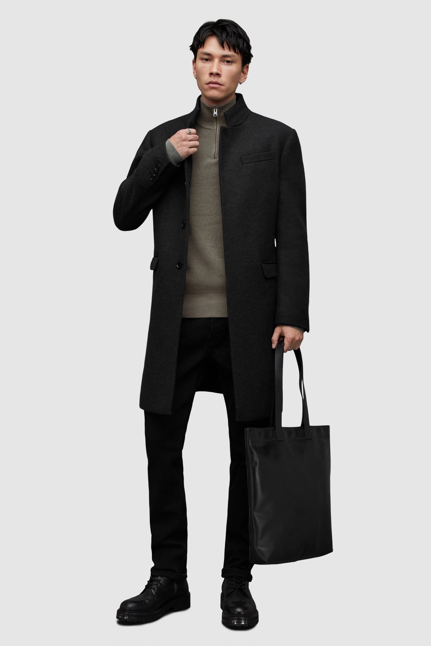 ASPEN ZIP FUNNEL PLANET GREY MARL 1