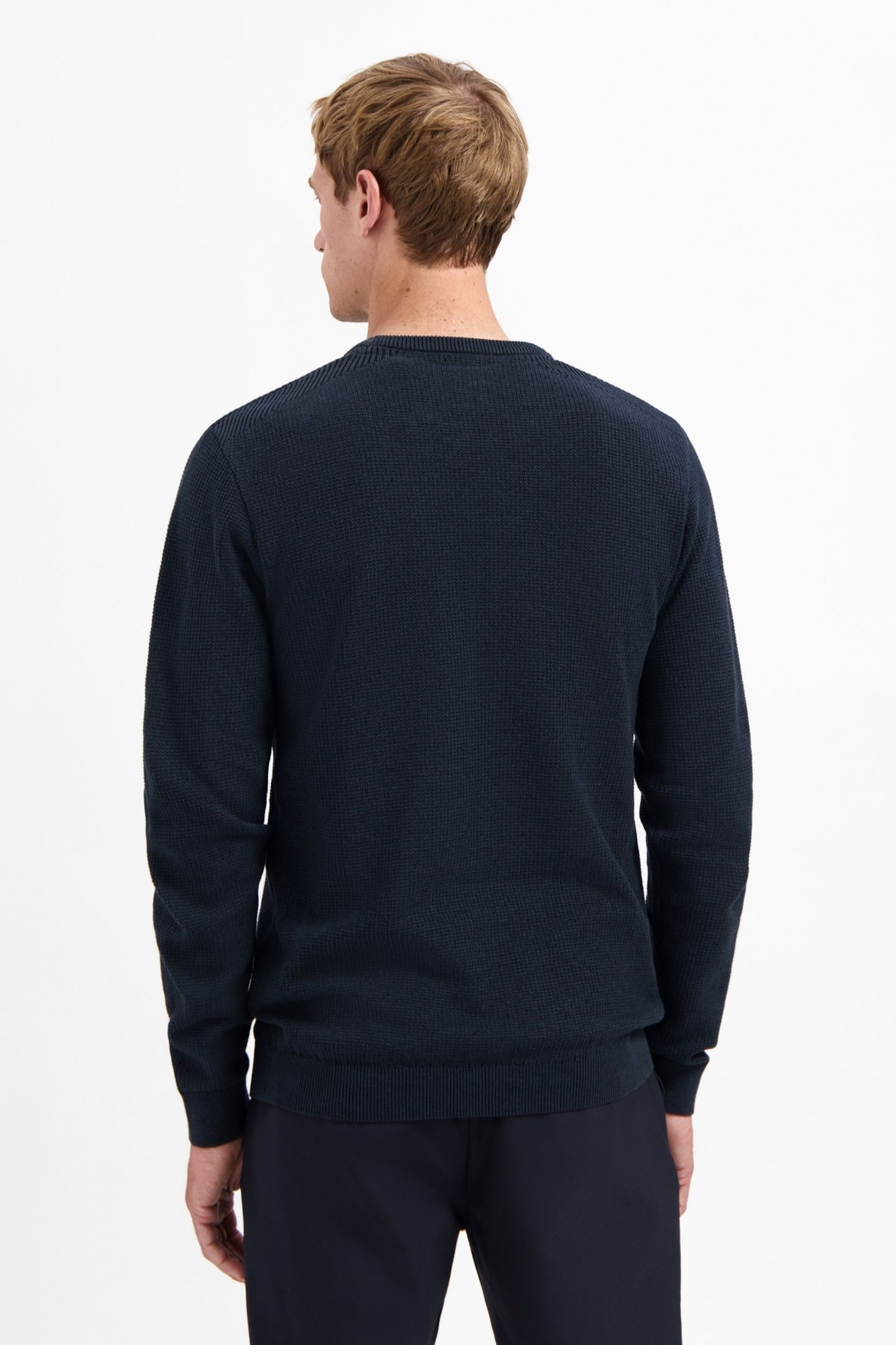 PULLOVER CREWNECK PLATED STRUCTURE KNIT NIGHT 4