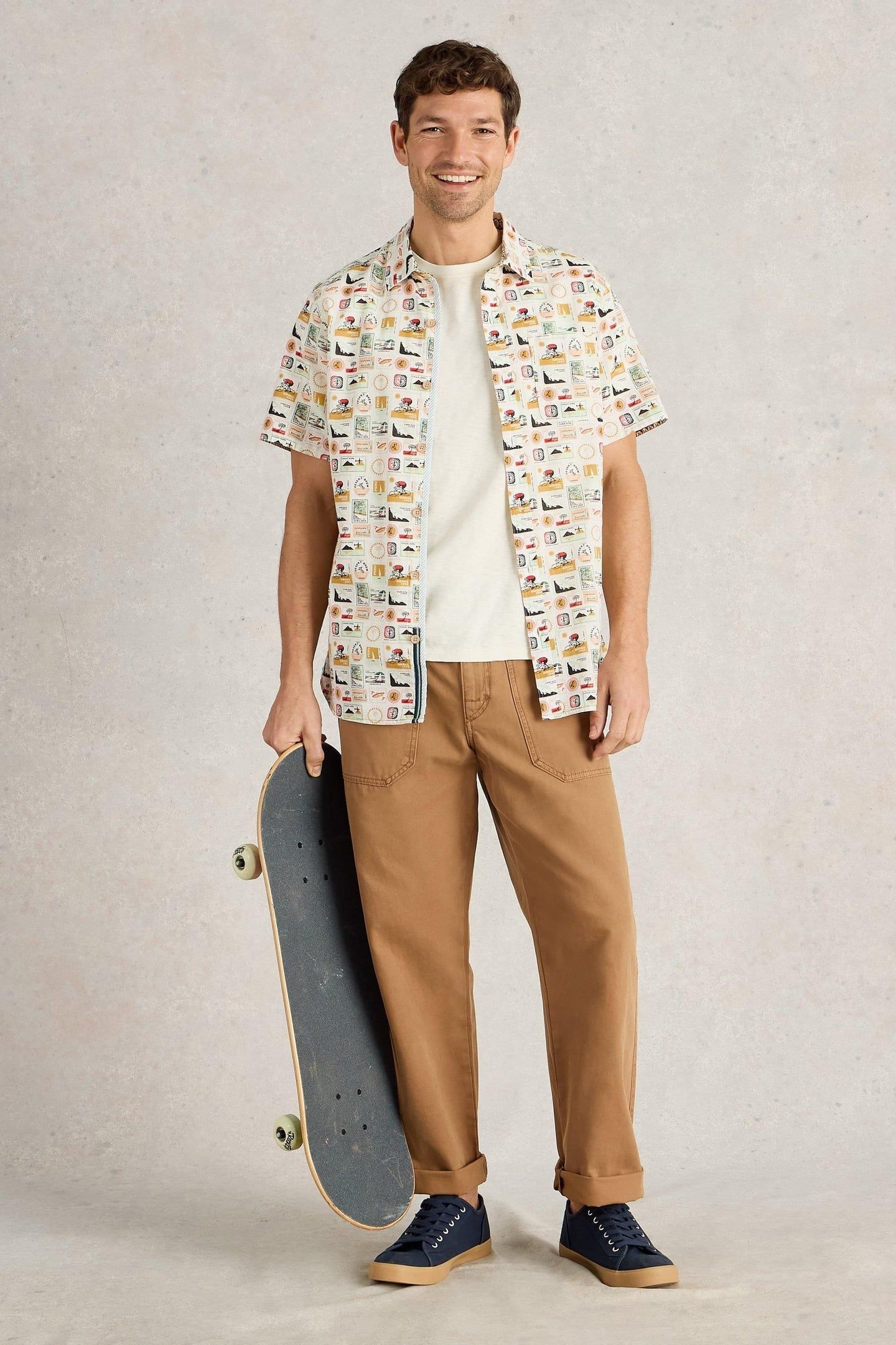 FINSBURY TRAVEL PRINTED SHIRT NATURAL PRINT 2