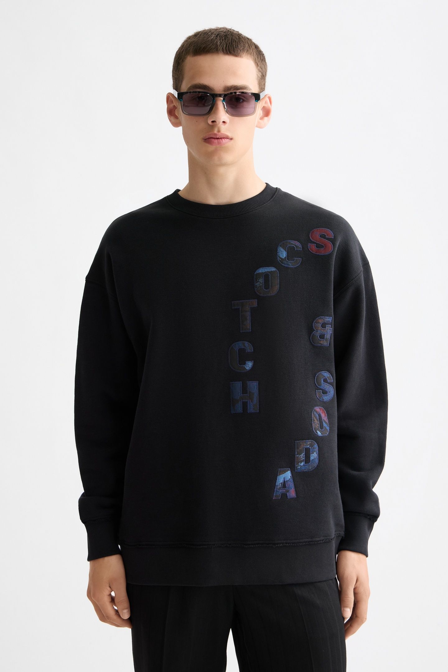 LOOSE FIT APPLIQUE SWEATSHIRT METEORITE 1