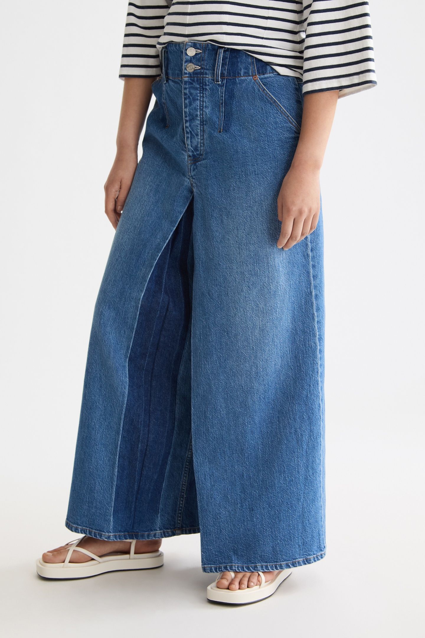 THE WAVE CUSTOM CROPPED WIDE LEG JEANS — ART FROM THE HEART 1