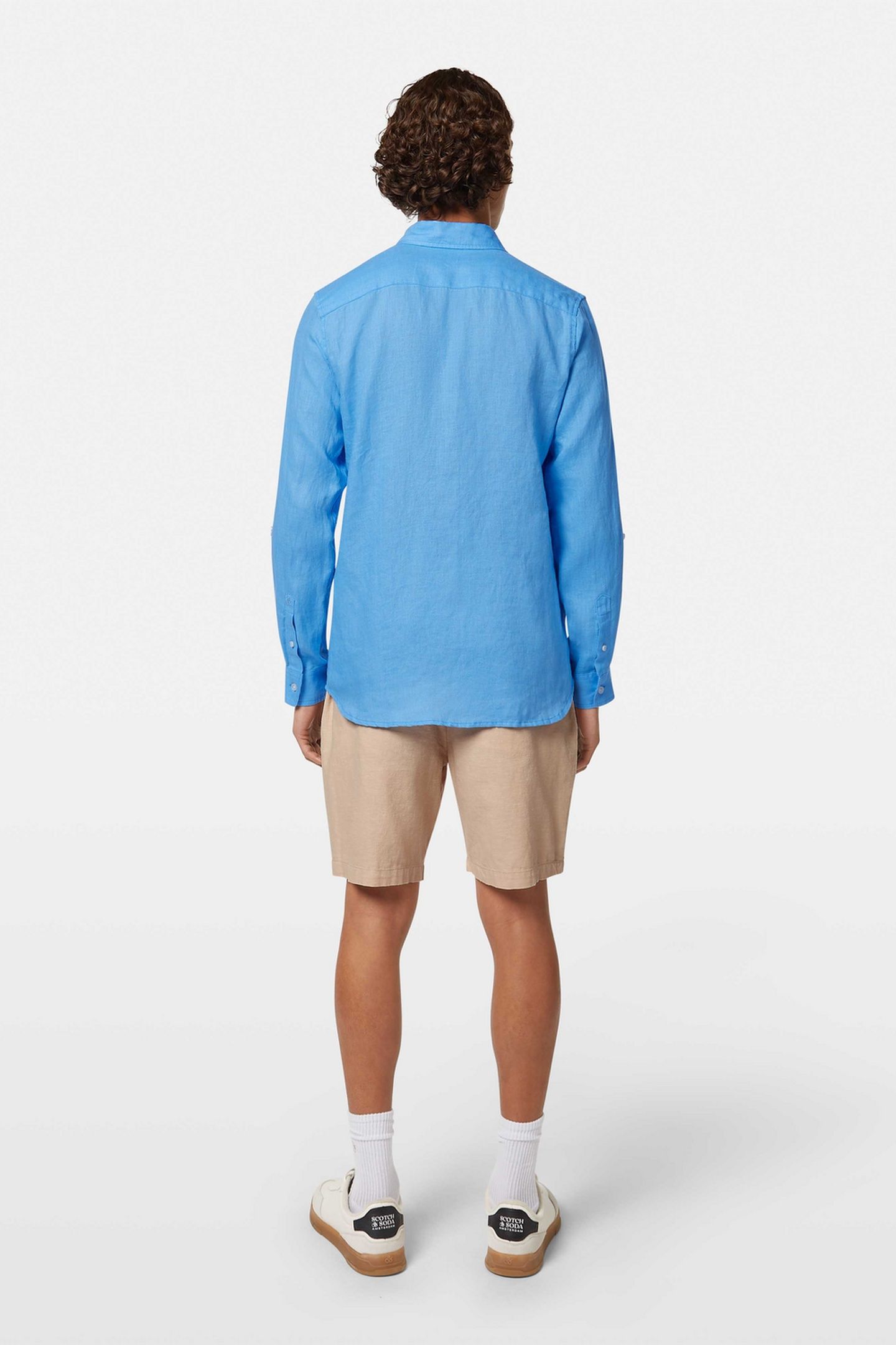 SEASONAL CORE - REGULAR FIT LINEN SHIRT AQUA BLUE 2