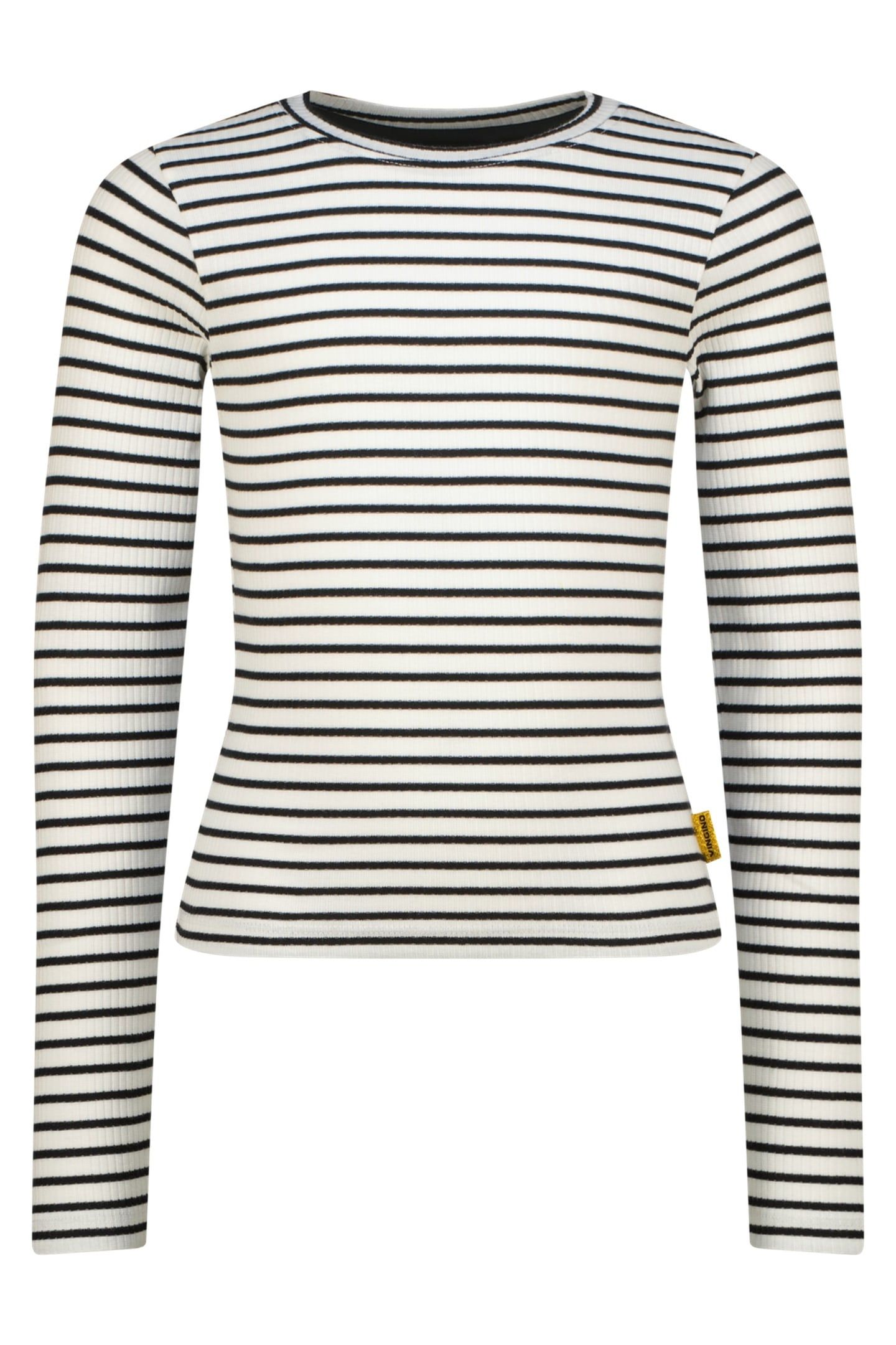 GIRLS BASIC FINE STRIPE TOP T-SHIRT SNOW WHITE 1