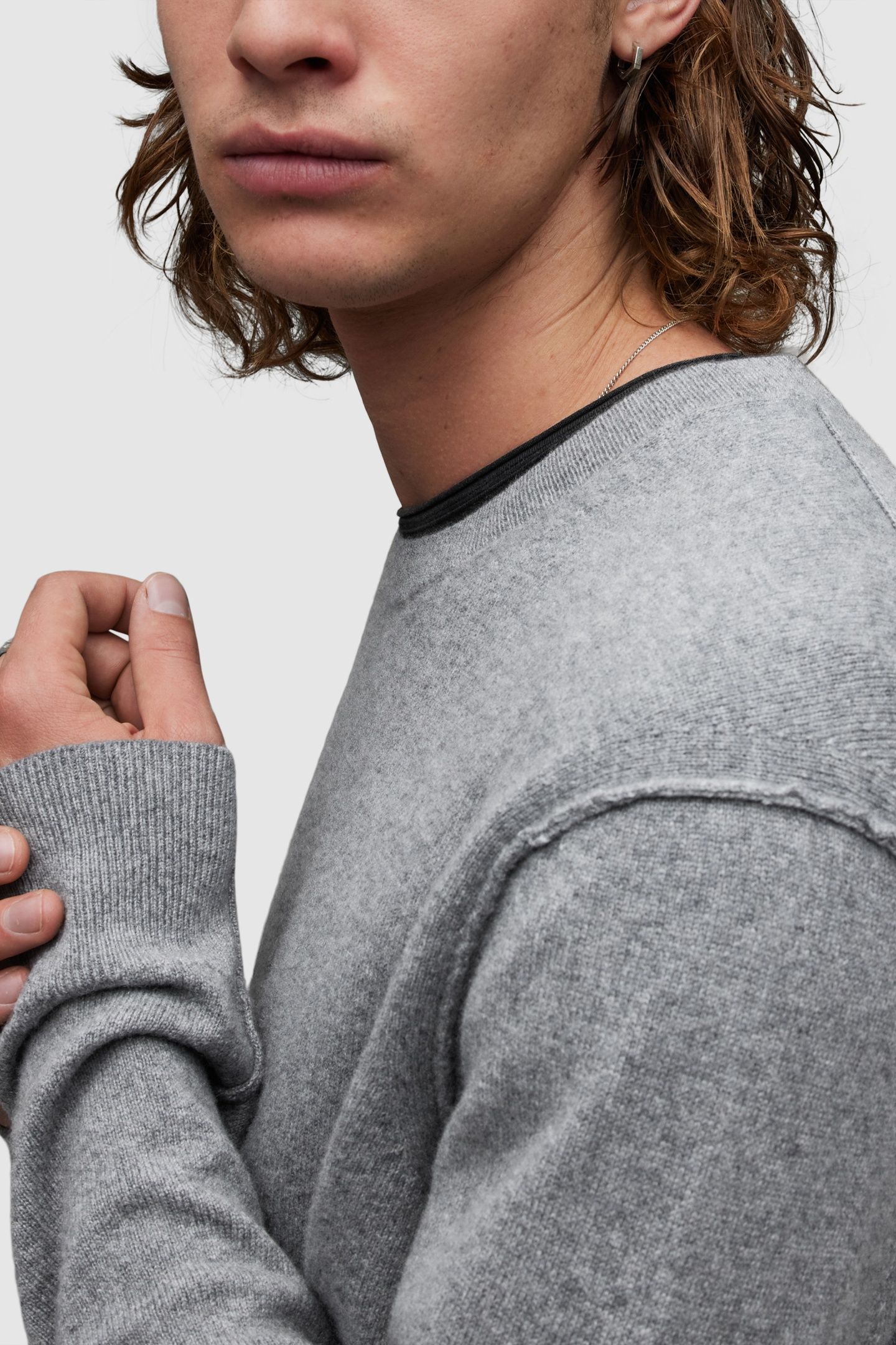FINN CASHMERE CREW GREY MARL 5