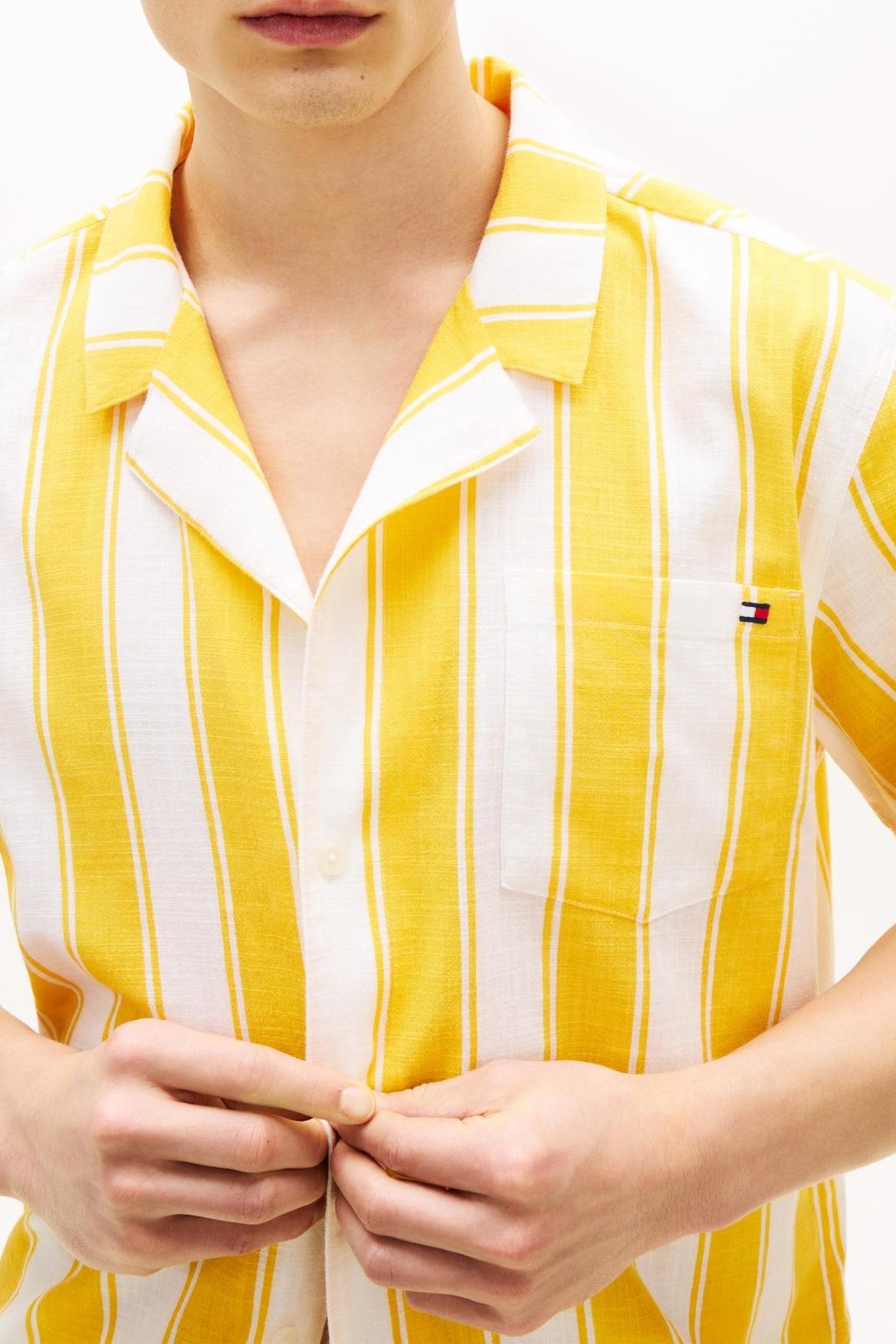 WOVEN BOWLING SHIRT SUMMER STRIPE SUNSHOWER 5