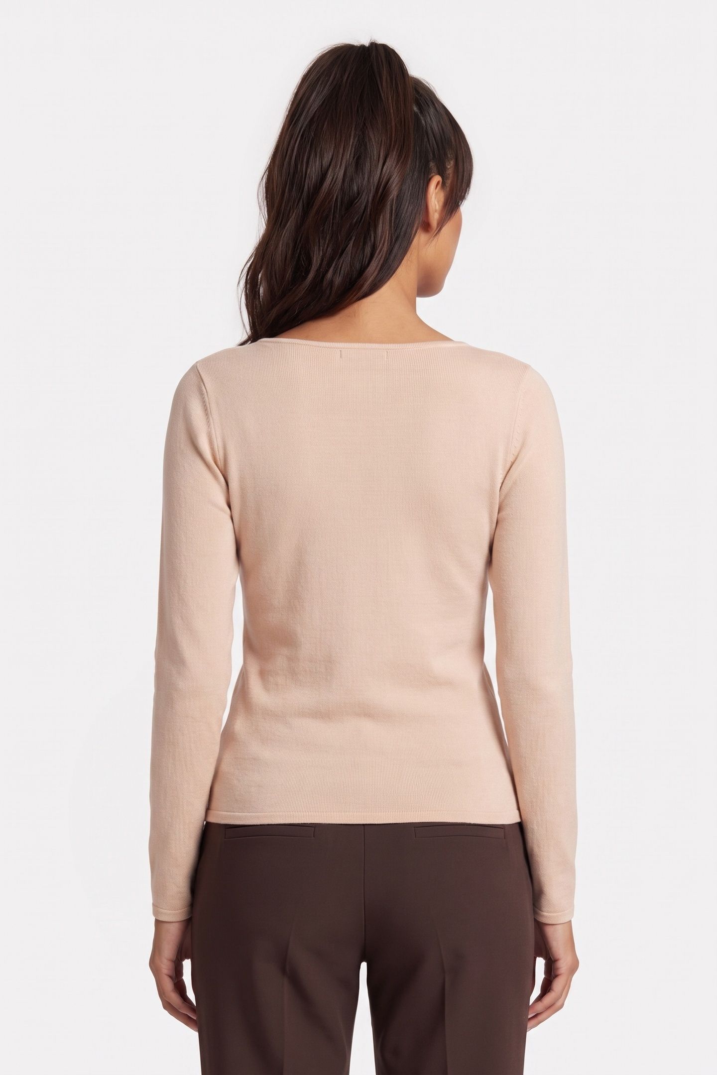 GUESS ECO LS TRIANGLE LOGO ELI SKINNY LATTE 2