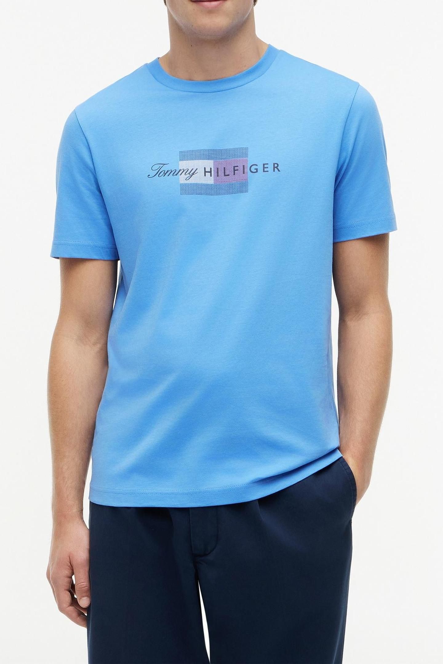 SCRIPT FLAG REGULAR TEE BLUE SPELL 1