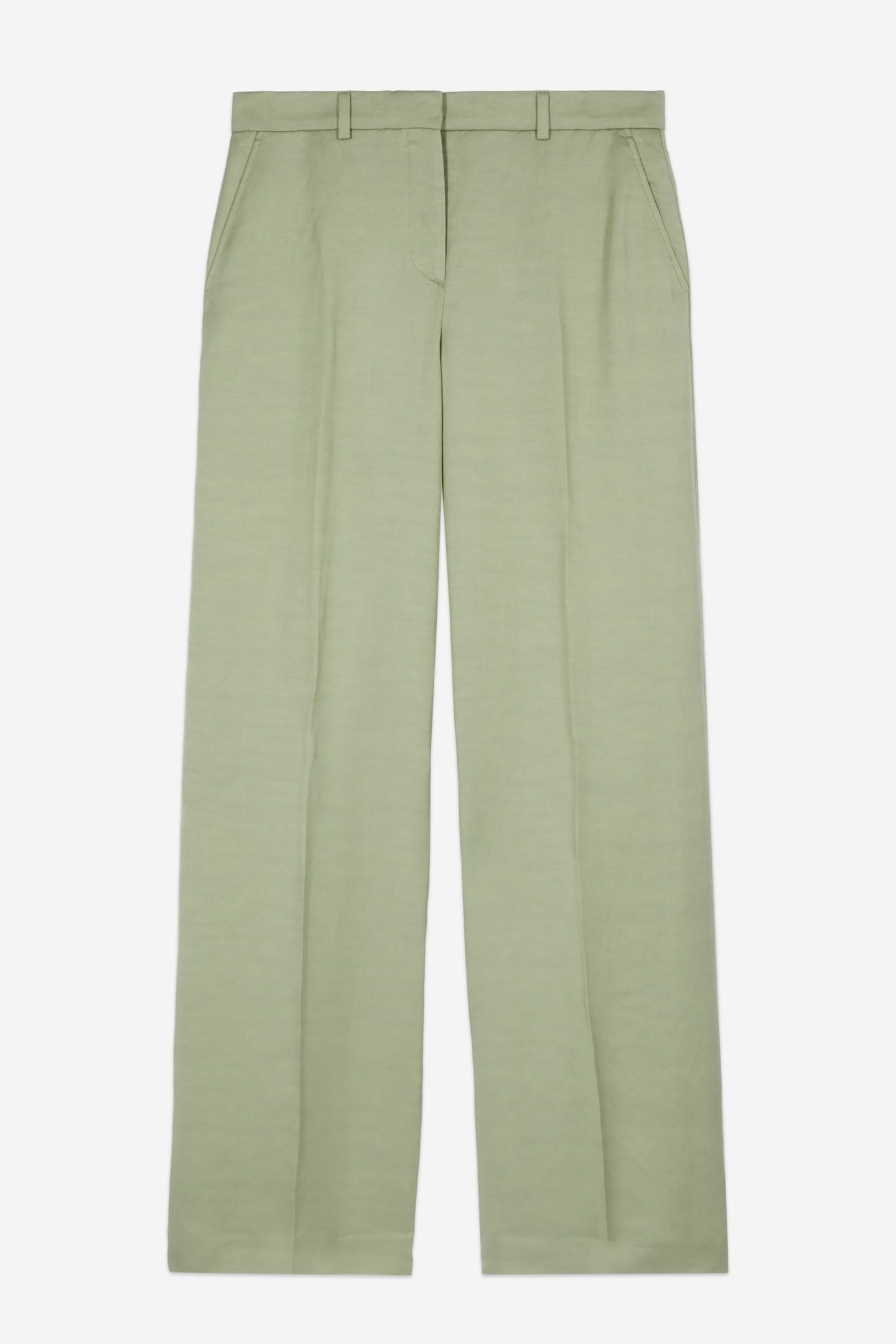FLARE FLUID SUIT TROUSERS KAKI GREY 4