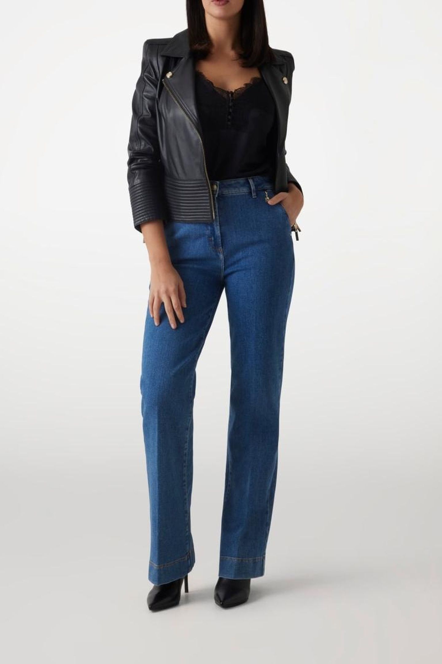 PEGGY LEATHER JACKET JET BLACK A996 1