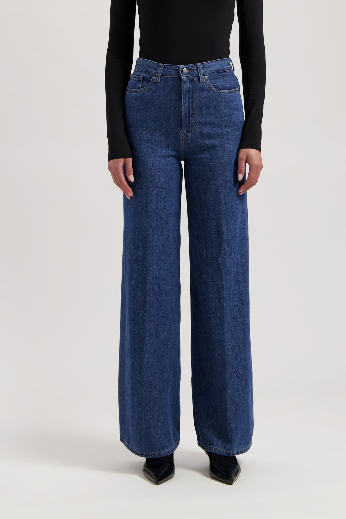 SARA HIGH LOOSE FLOW STONE INDIGO 1