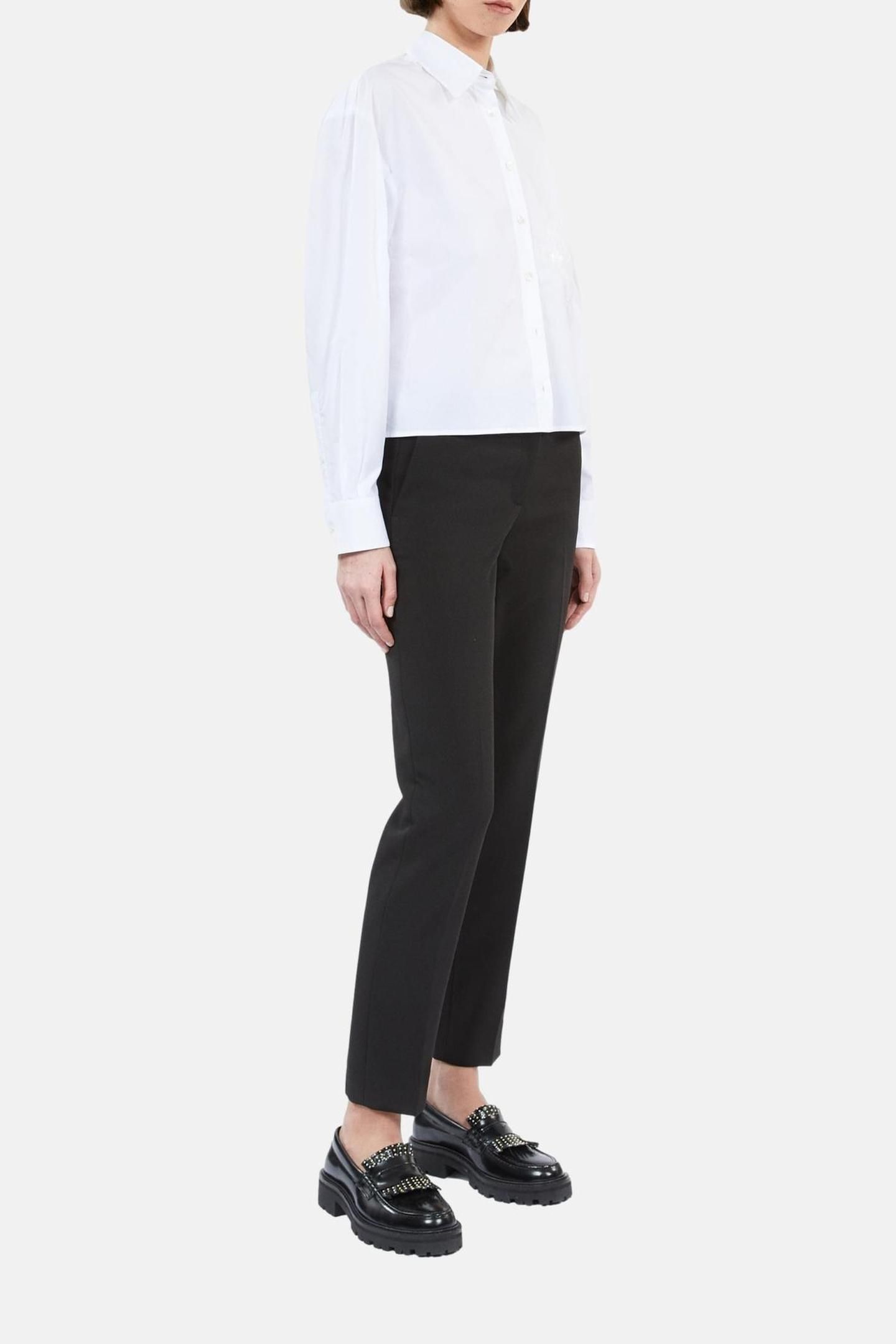 LONG-SLEEVED SHIRT WITH EMBROIDERY DETAIL WHITE 5
