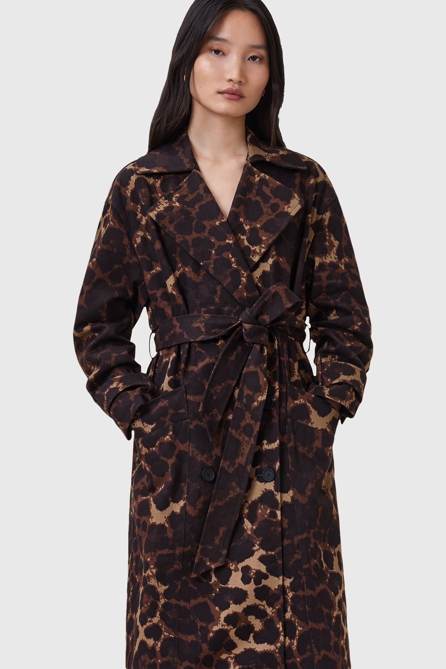ABEL TRENCH LEOPARD BROWN 1