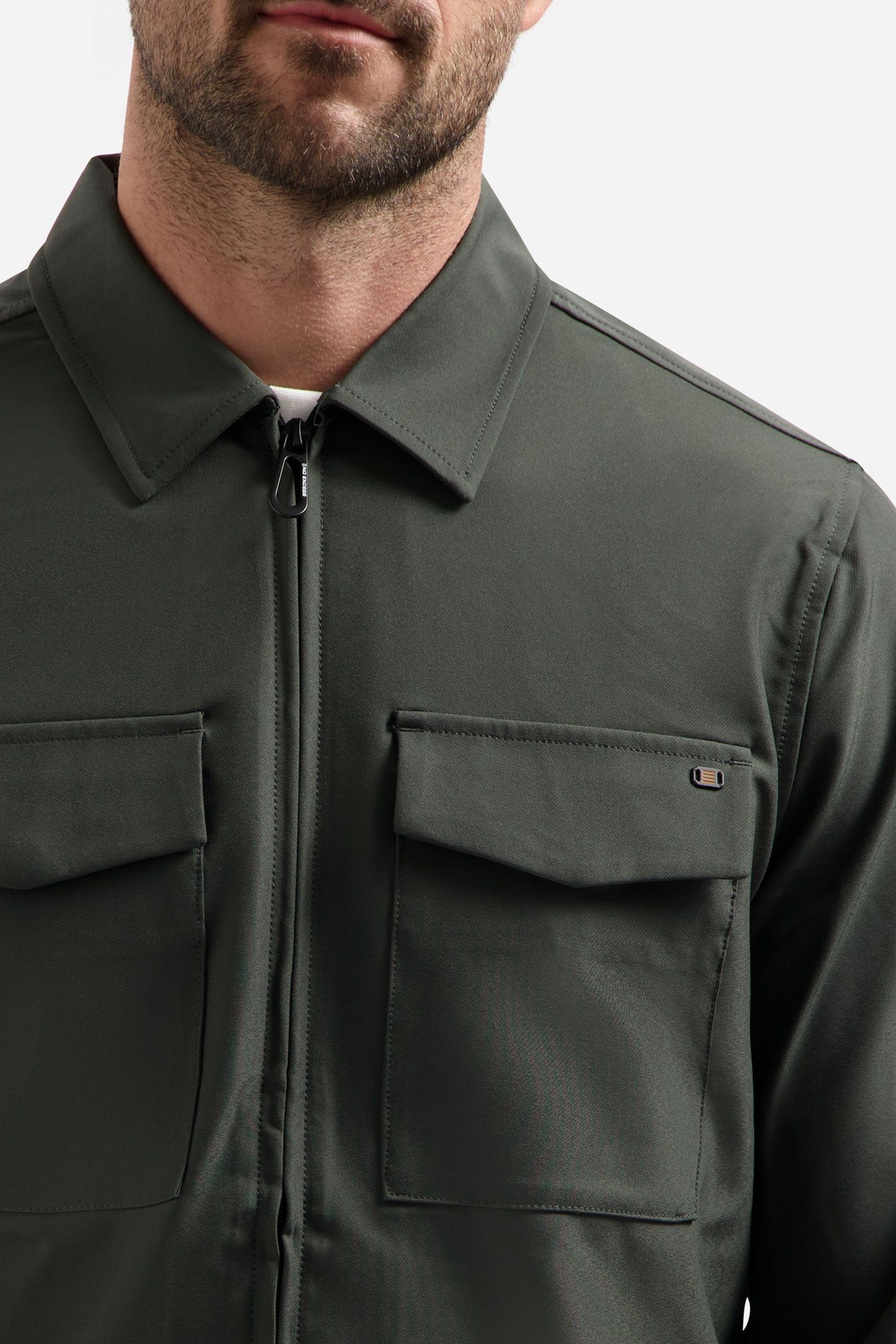 OVERSHIRT FULL ZIPPER STRETCH SEDOC DARK STEEL 6