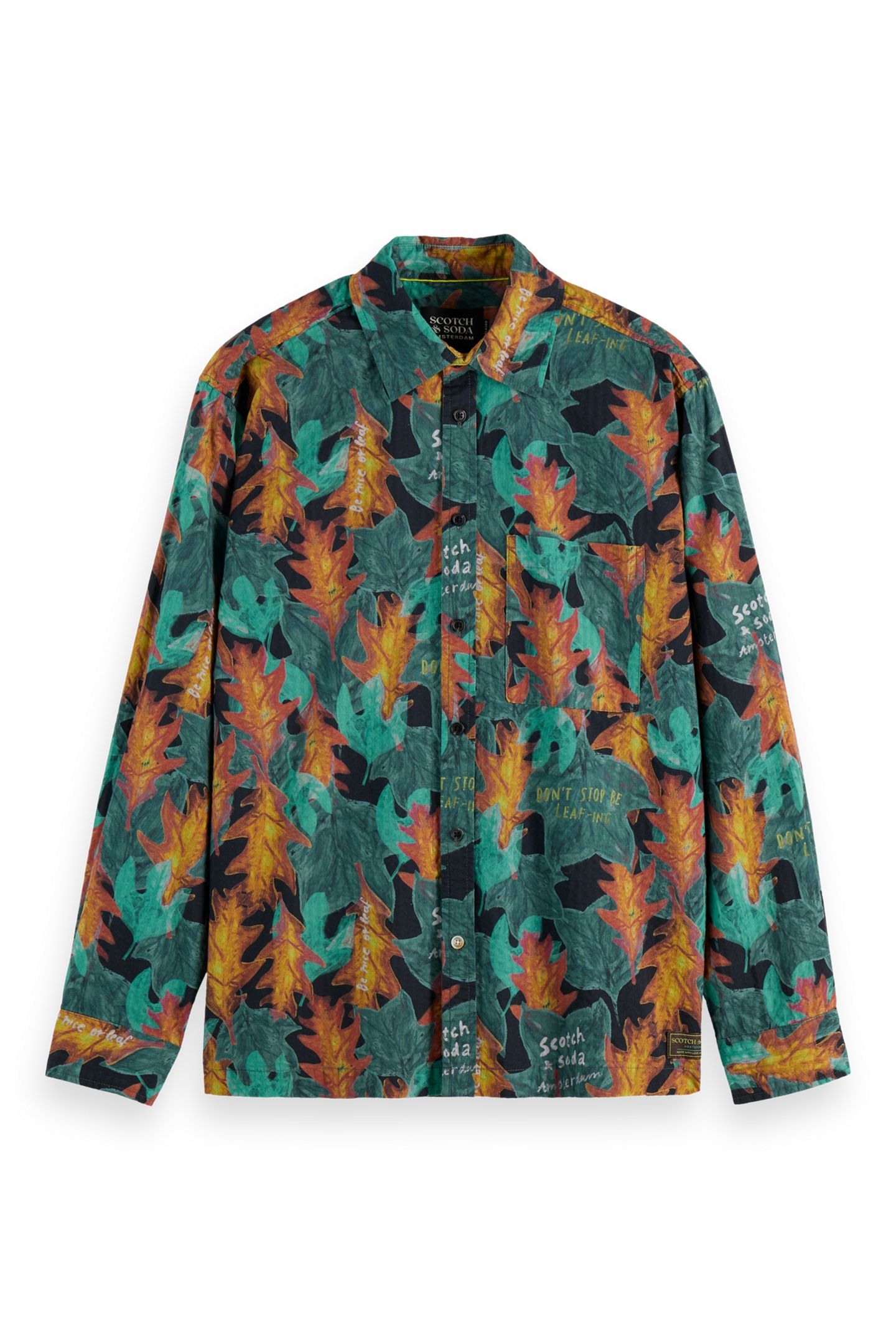 STRUCTURED PRINTED SHIRT CAMO LEAF AOP 4