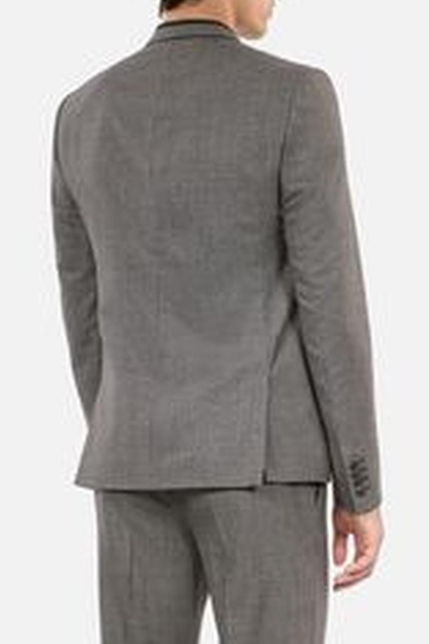 CLASSIC DOUBLE-SLIT SUIT JACKET + SKULL RIVET BLACK GREY 6