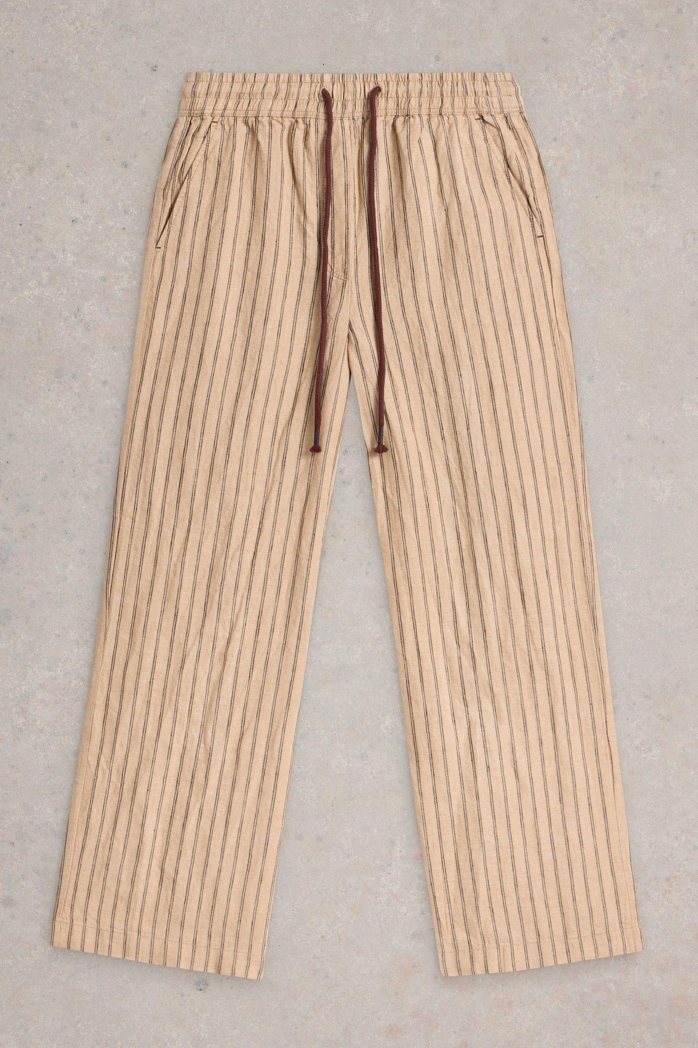 BELLE LINEN WIDE LEG TROUSER NATURAL MULTI 5
