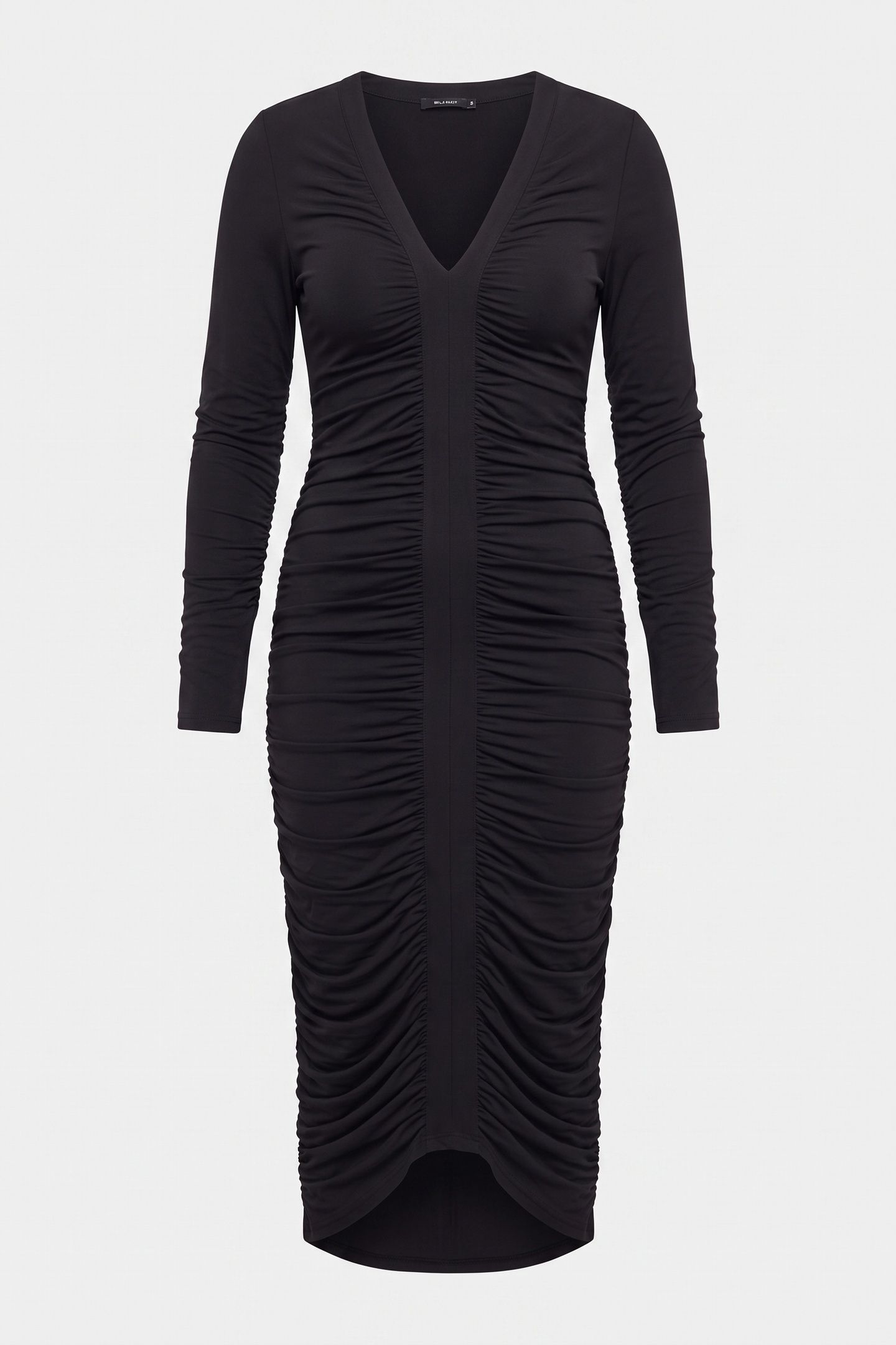 AMELIA VNECK DRAPE M JET BLACK A996 3
