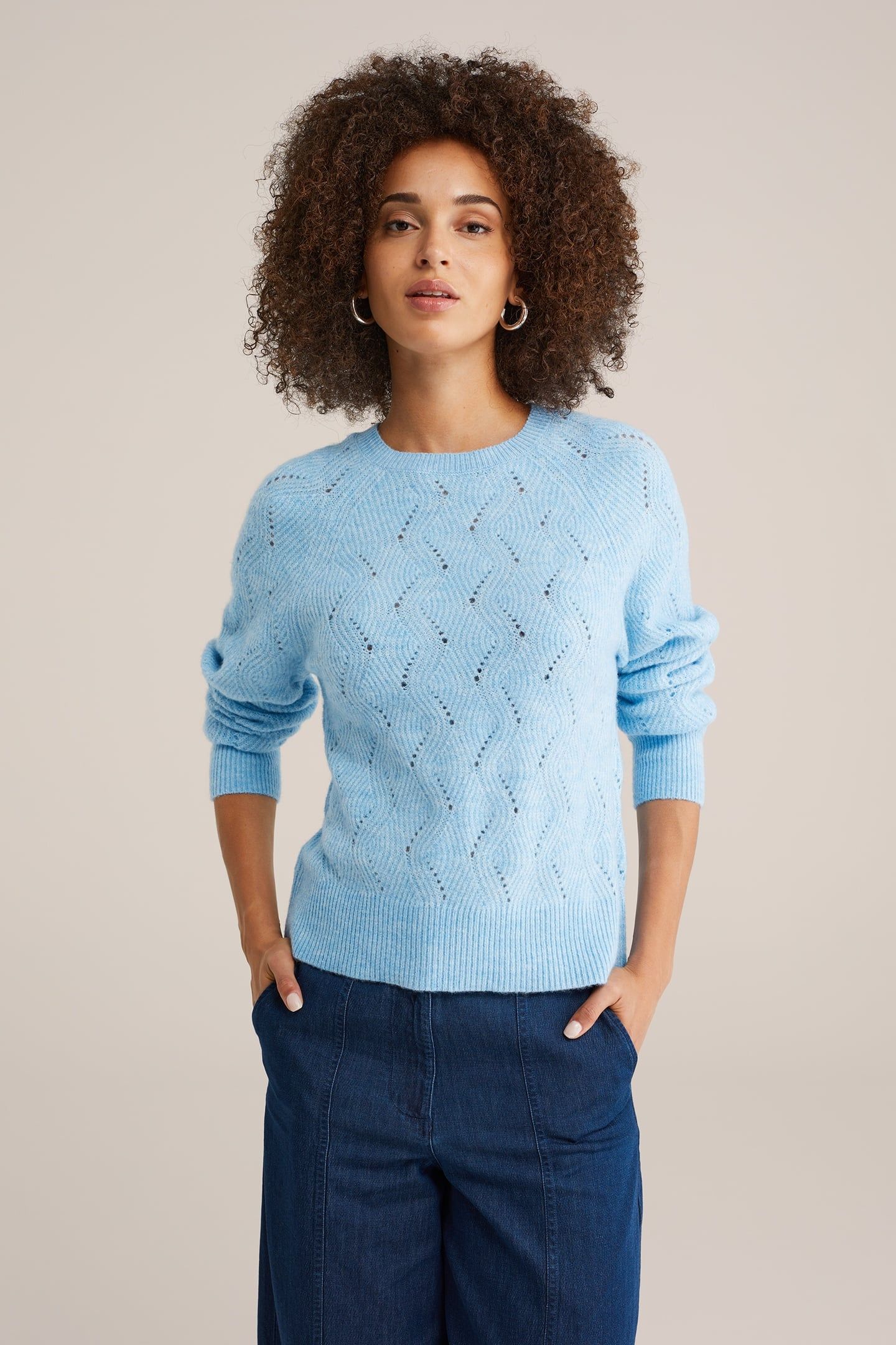 KNITTED PULLOVER BLUE 1