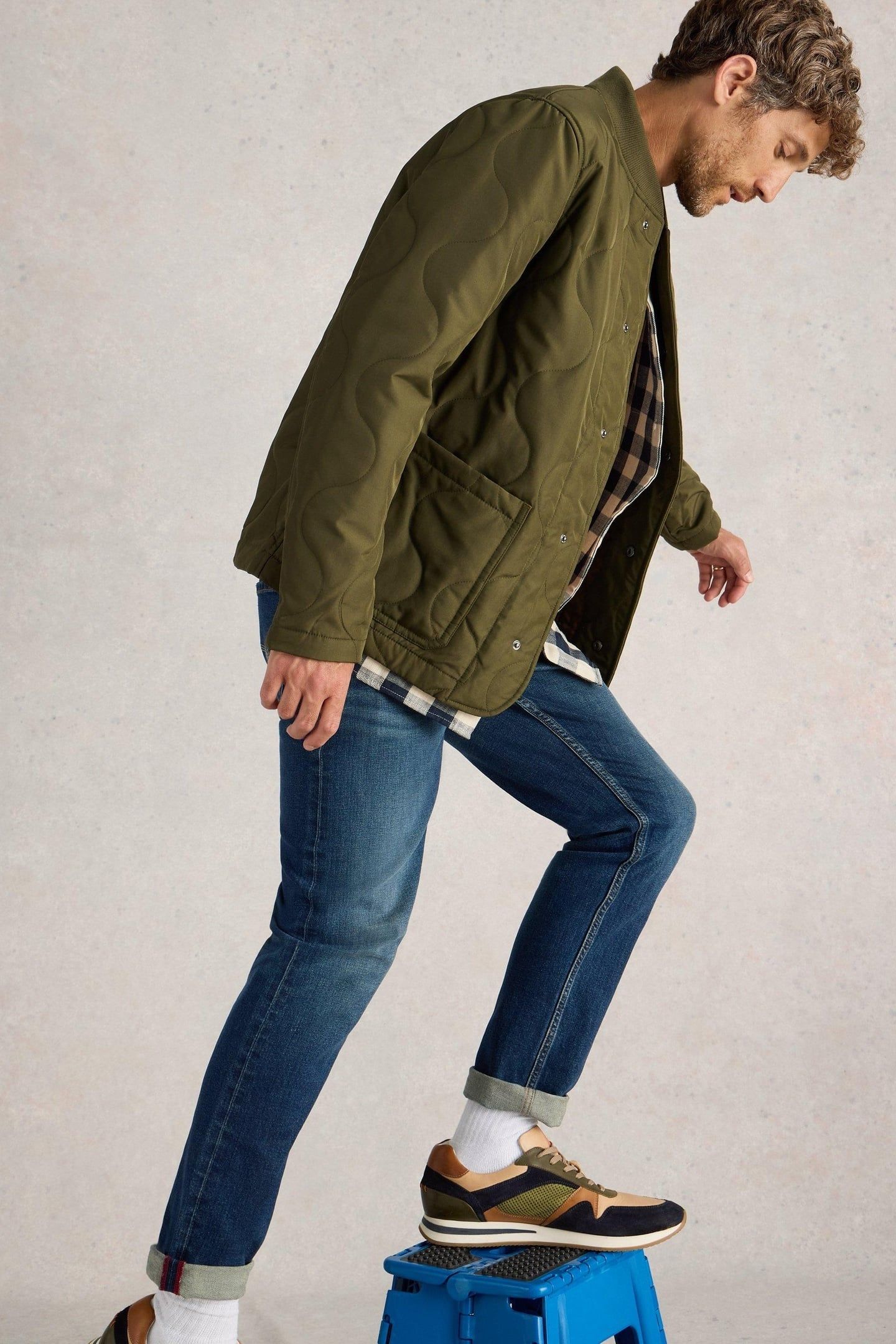 TENBY QUILTED JACKET KHAKI GREEN 7