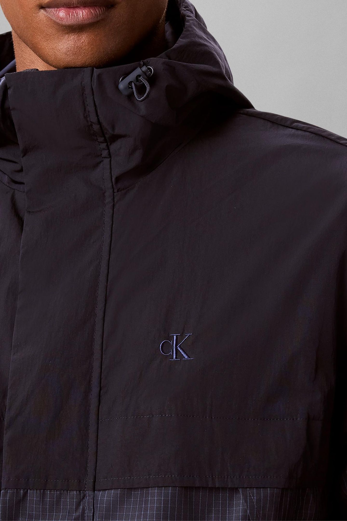 LONG SLEEVE LIGHTWEIGHT NYLON MIXED JACKET DARK SAPPHIRE 5