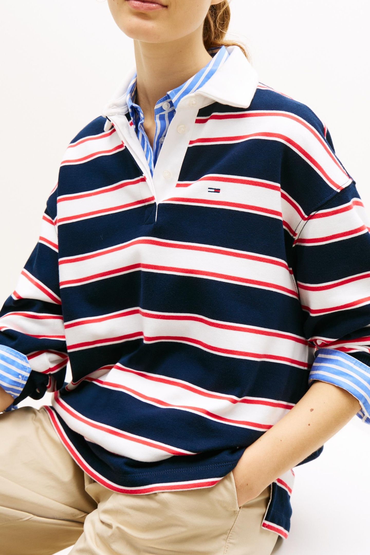 RELAXED S-FLAG STRIPE DARK NIGHT NAVY/MULTI STRIPE 5