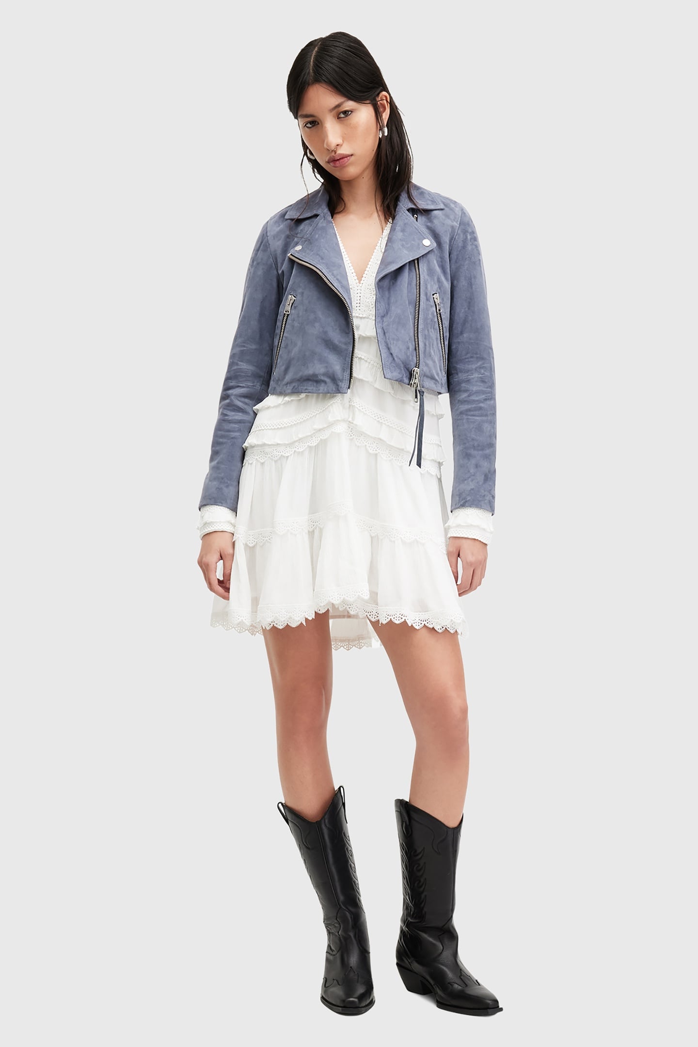SUEDE DALBY CROP BIK PALE DENIM BLUE 2