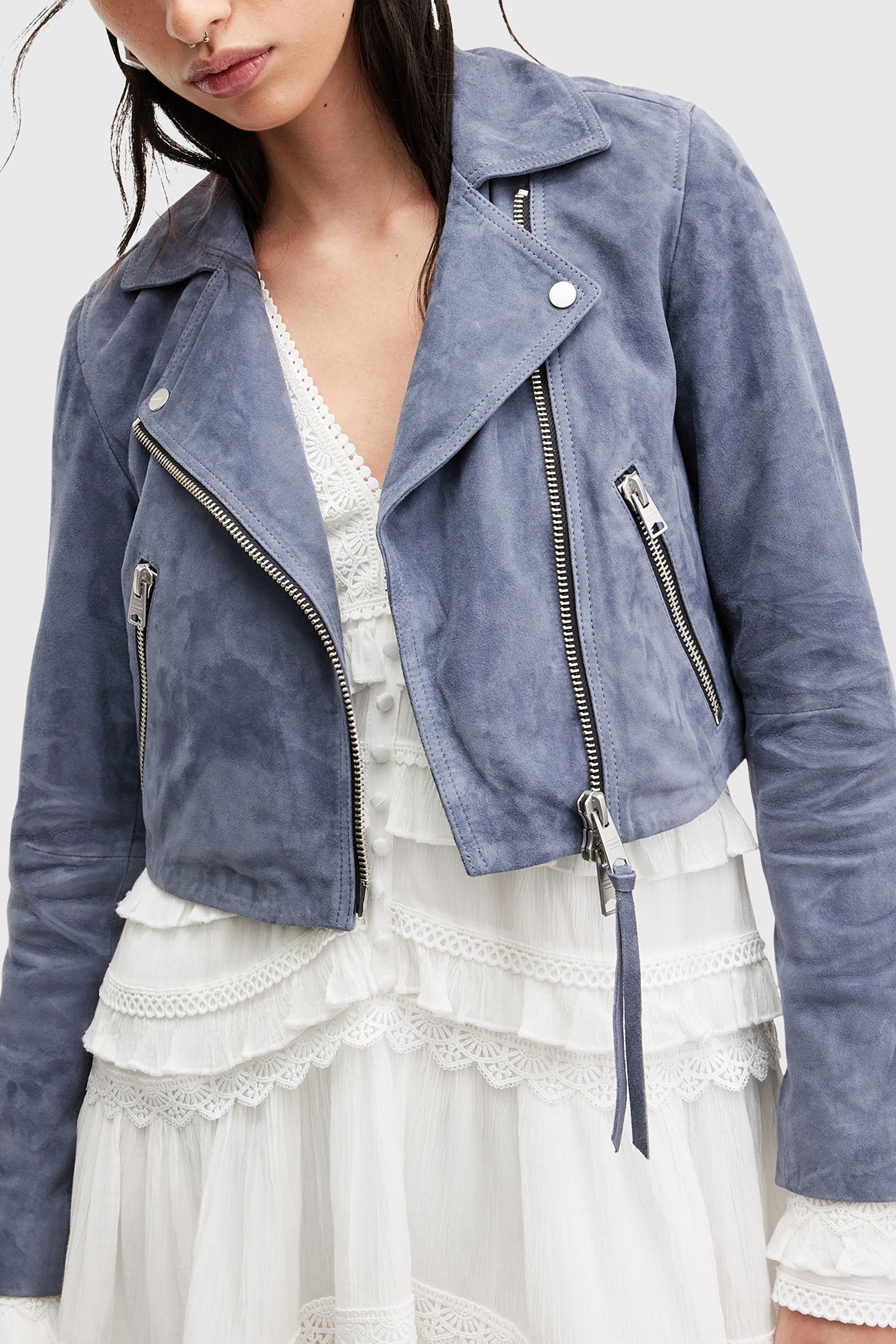 SUEDE DALBY CROP BIK PALE DENIM BLUE 7