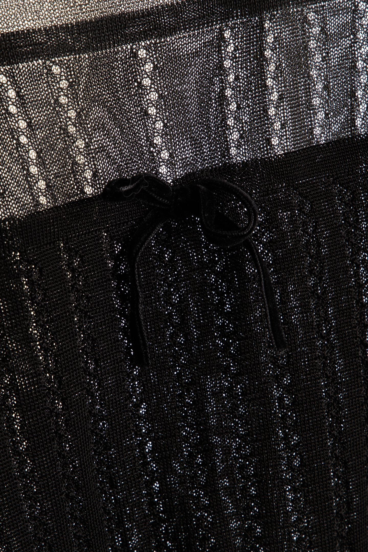 LONG-SLEEVED SWEATER WITH SHEER DETAILS BLACK 6