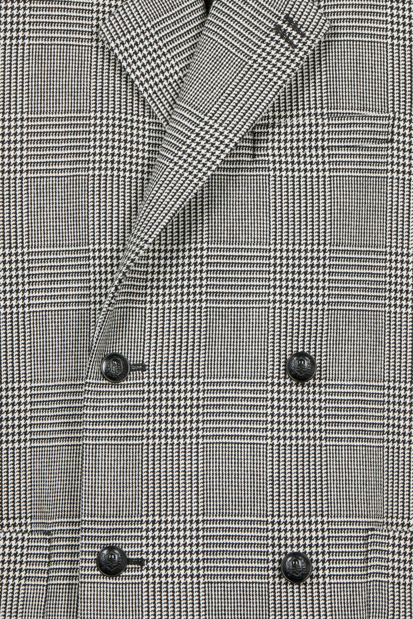 4-BUTTON DOUBLE-BREASTED JACKET BLACK WHITE 11