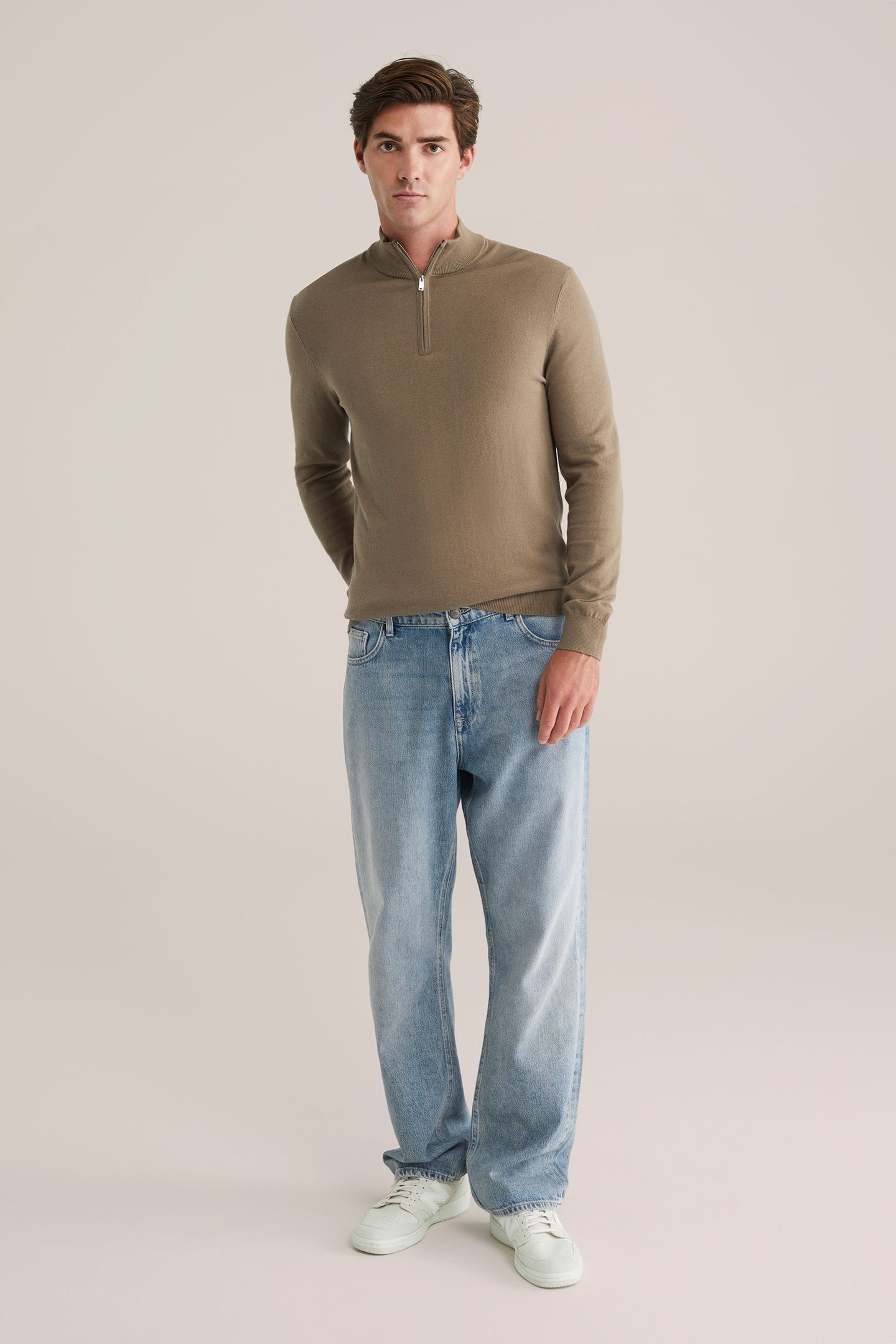 HALFWAY ZIPPER KHAKI 2