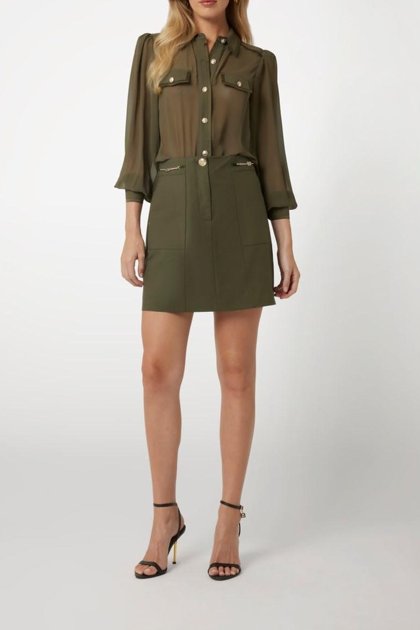 ALICE MINI SKIRT OLIVE MORNING 2