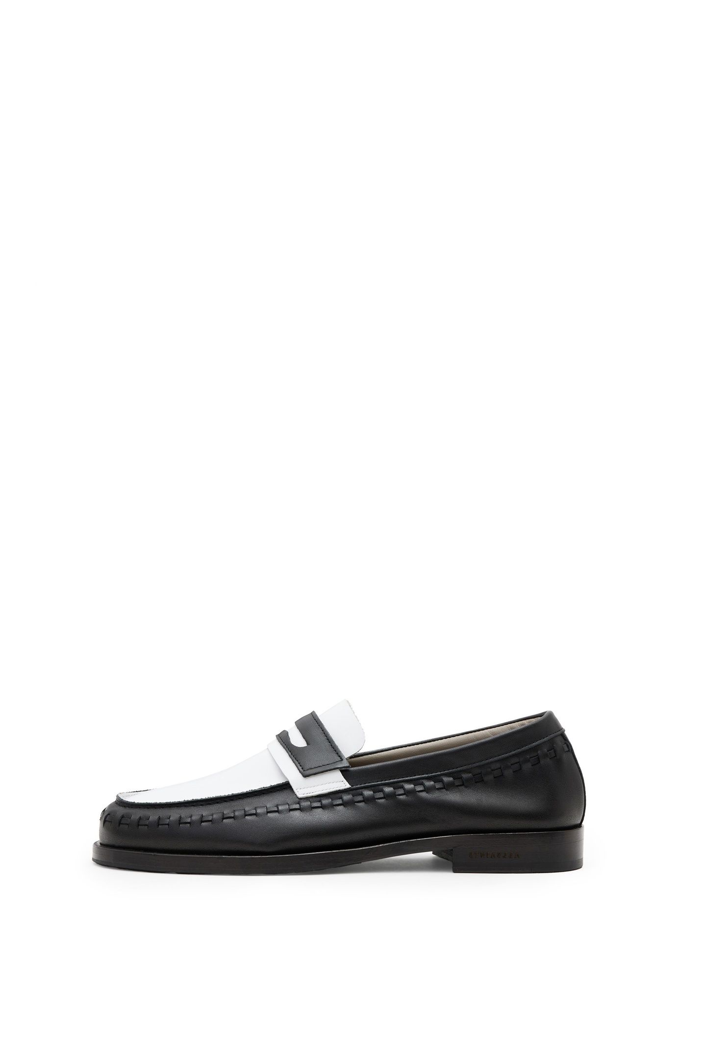 SAMMY LEATHER LOAFER BLACK/WHITE 2