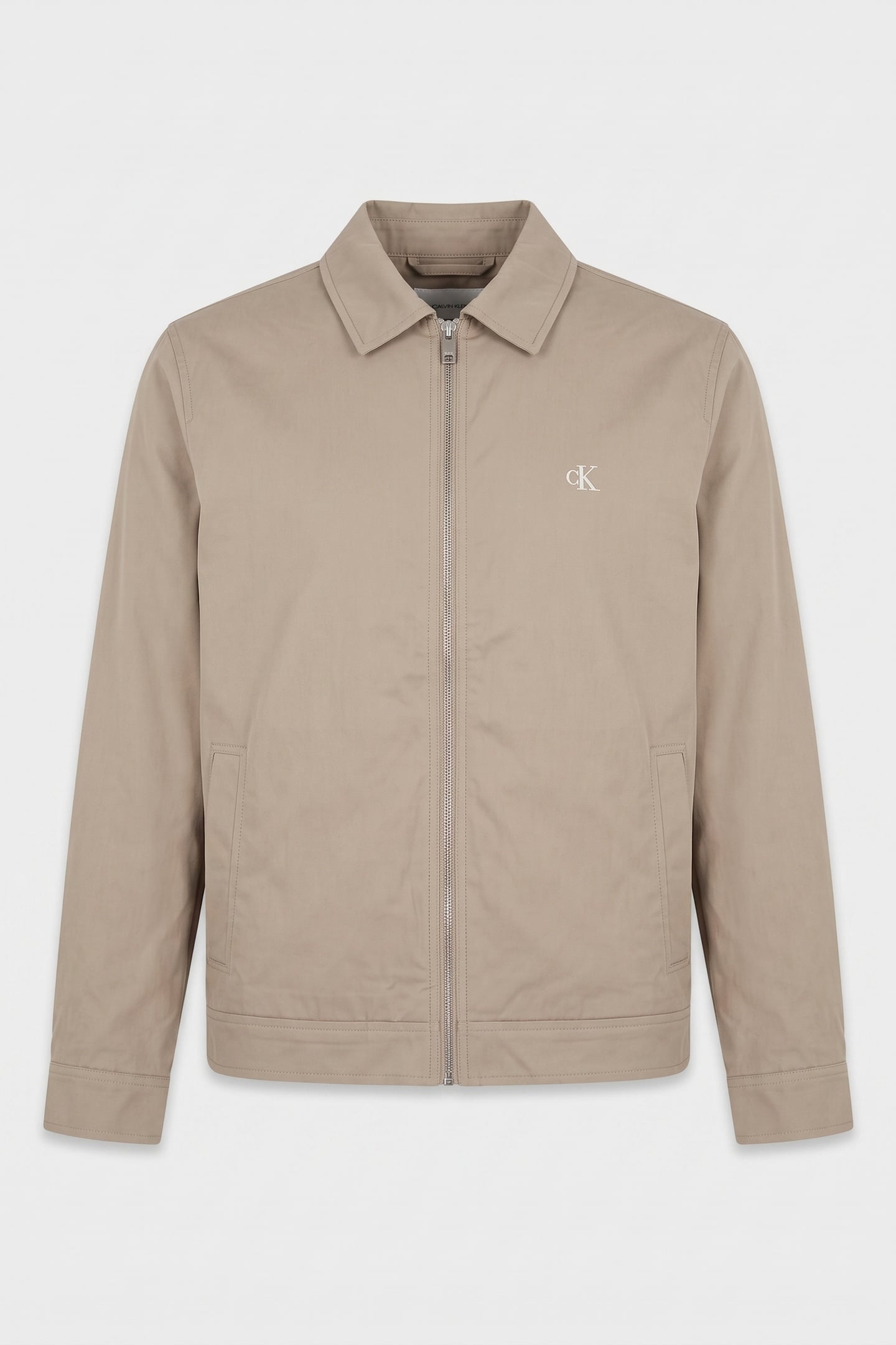 LONG SLEEVE PADDED COTTON ZIP JACKET VINTAGE KHAKI 3