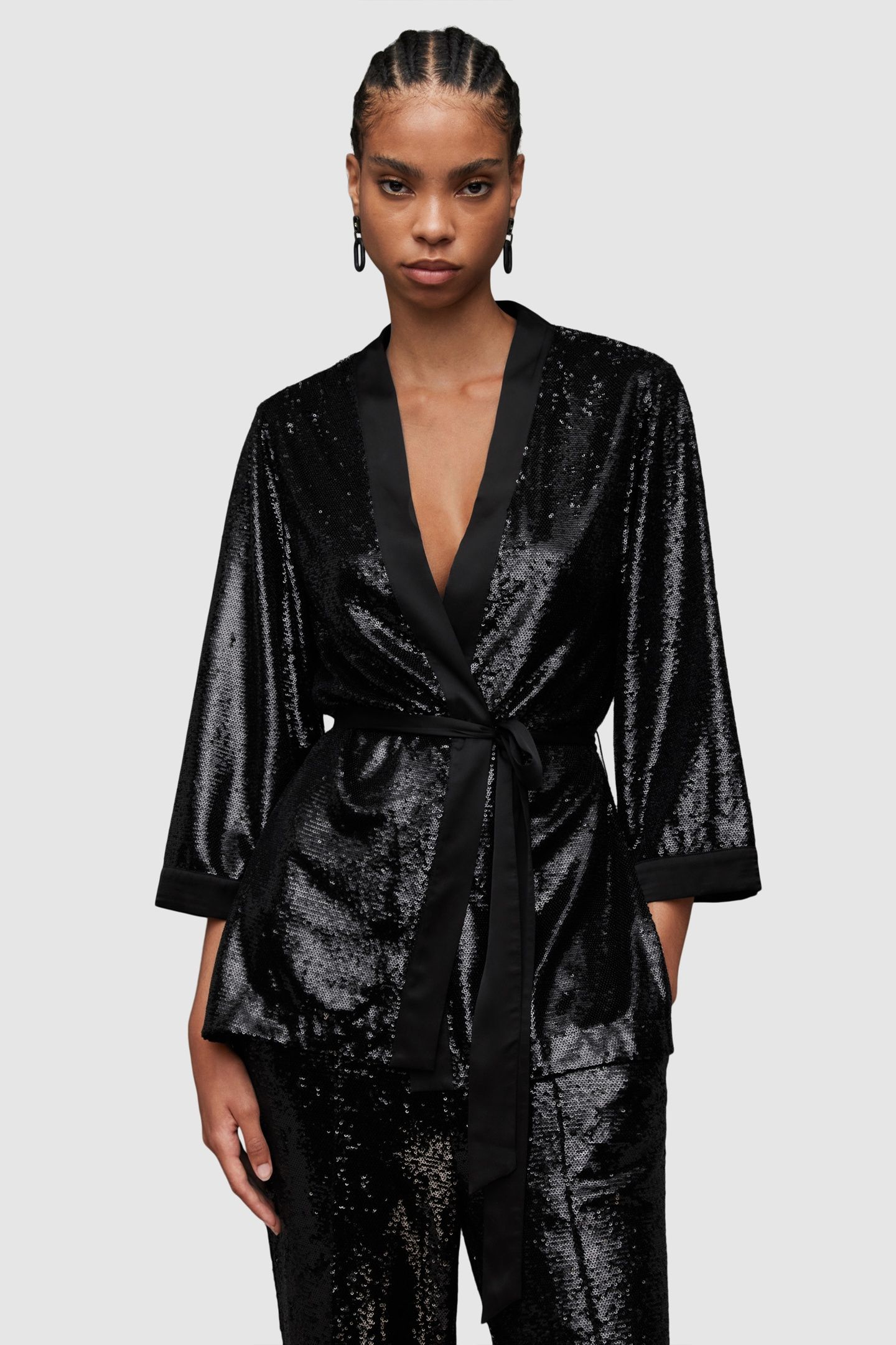 CARINA SEQUIN KIMONO BLACK 4