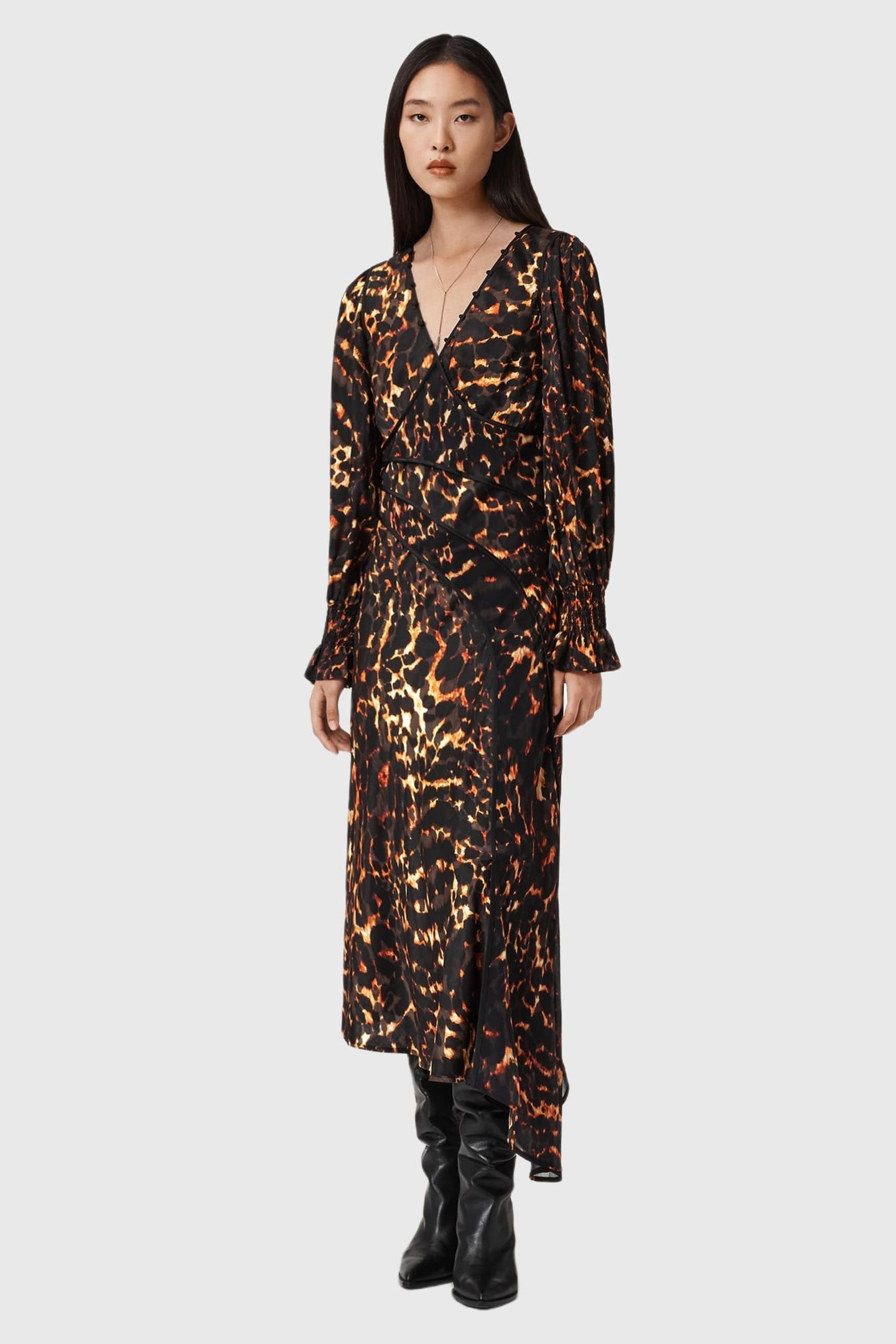 DANNIE DRESS PARDUS FLAME BROWN 2