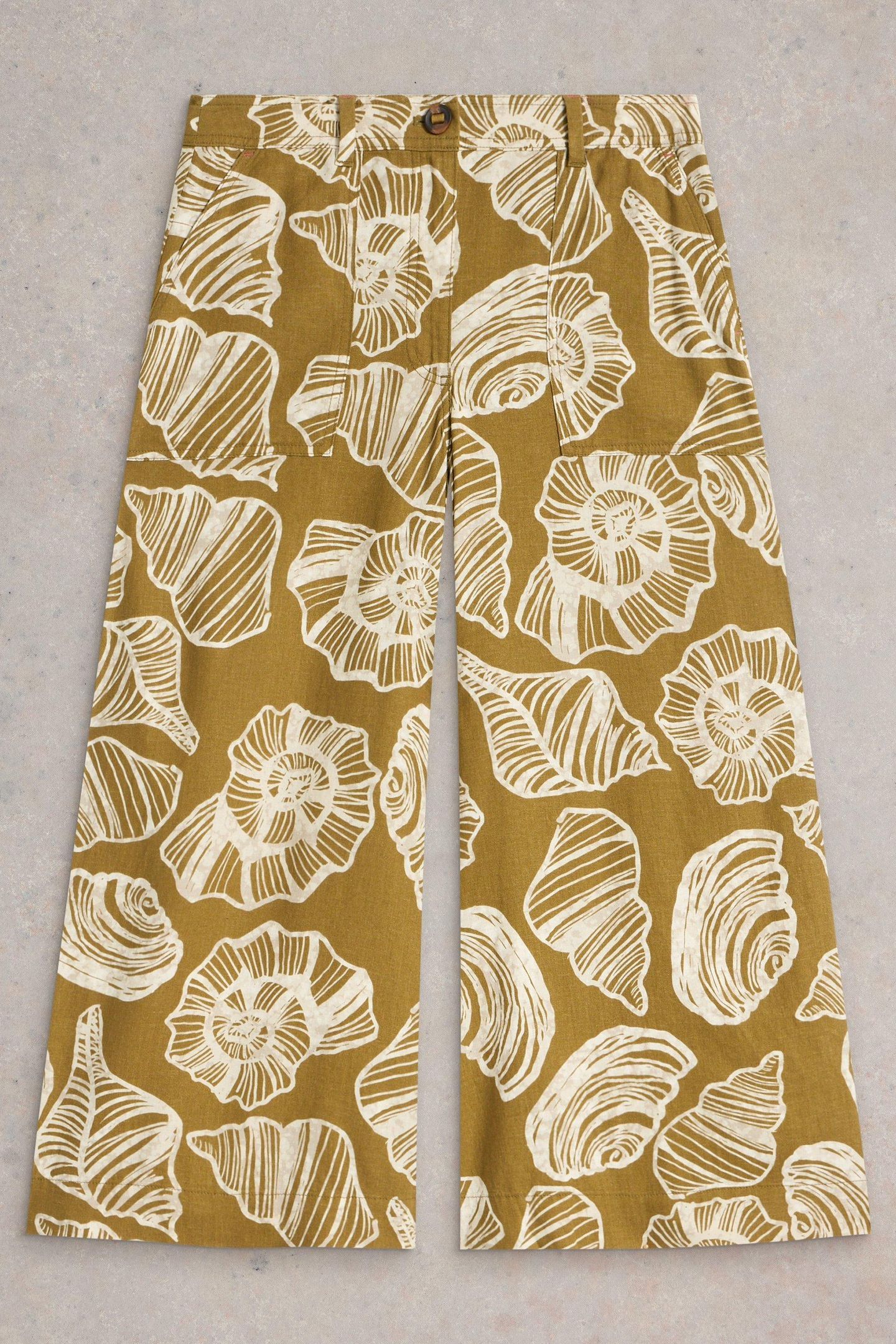 ROXY LINEN BLEND CULOTTE GREEN PRINT 3