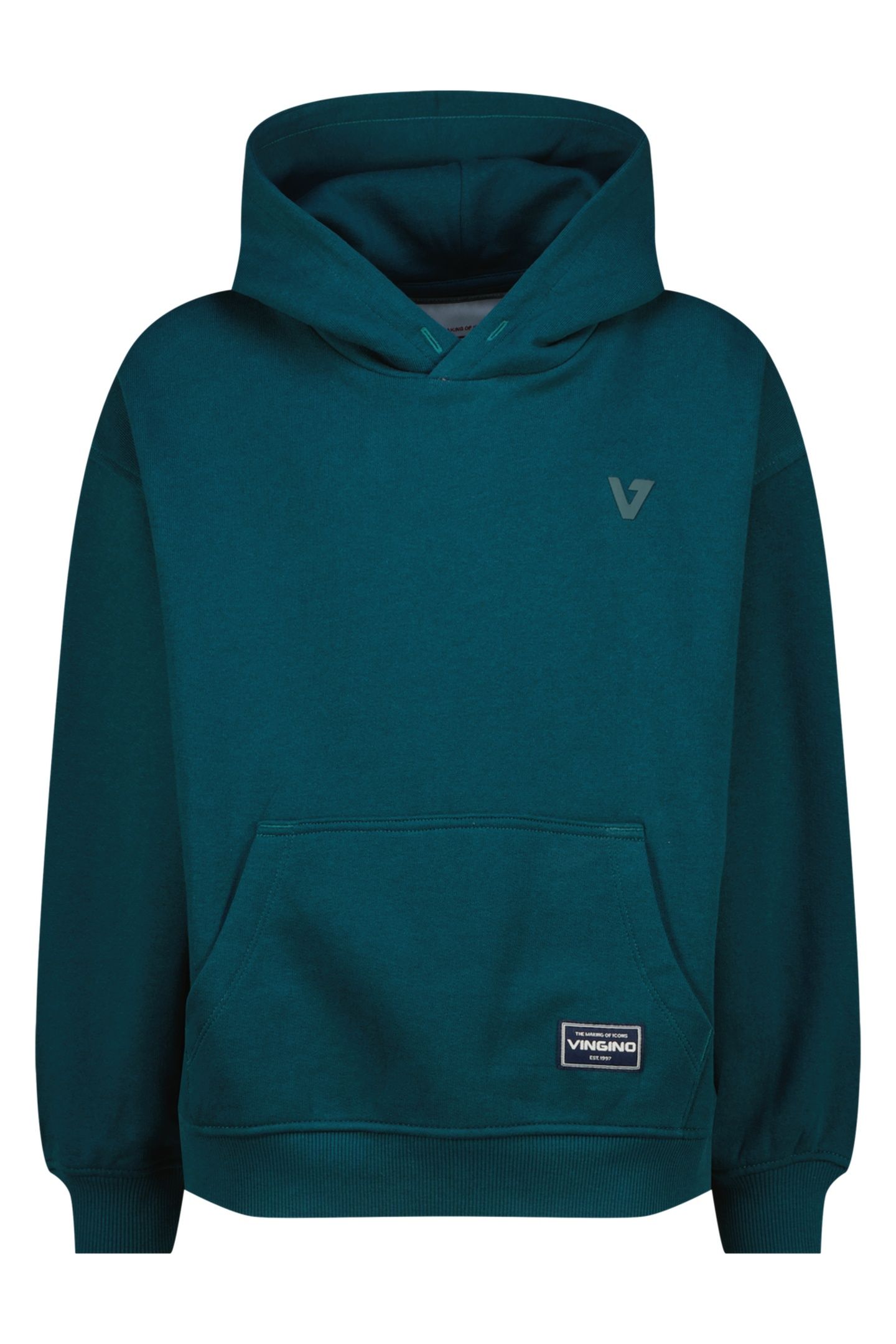 BOYS BASIC-HOODY SWEATER DARK JUNGLE GREEN 1