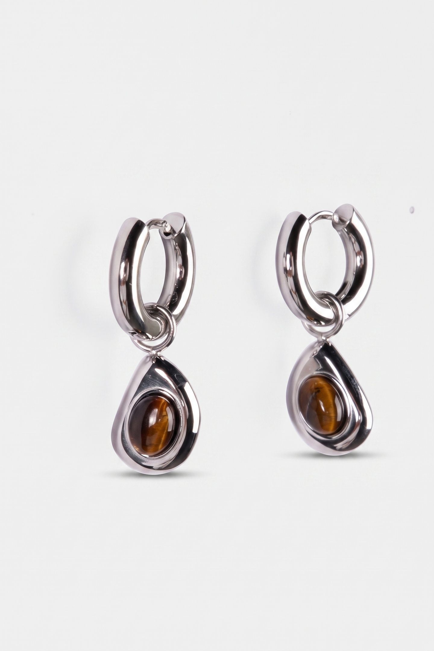 TIGER'S EYE OHRRINGE SILVER 4