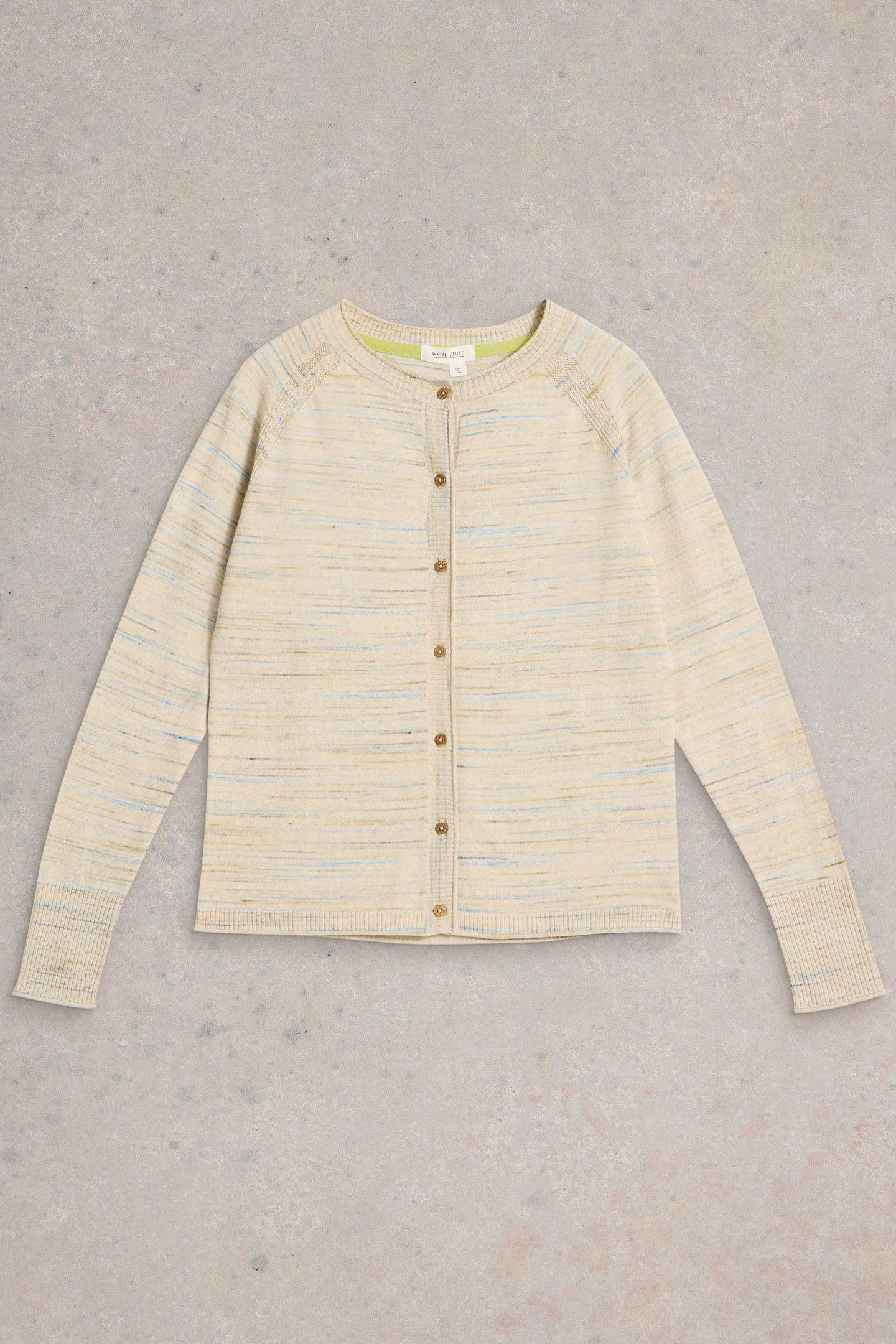 LULU SPACEDYE CARDI NATURAL MULTI 4