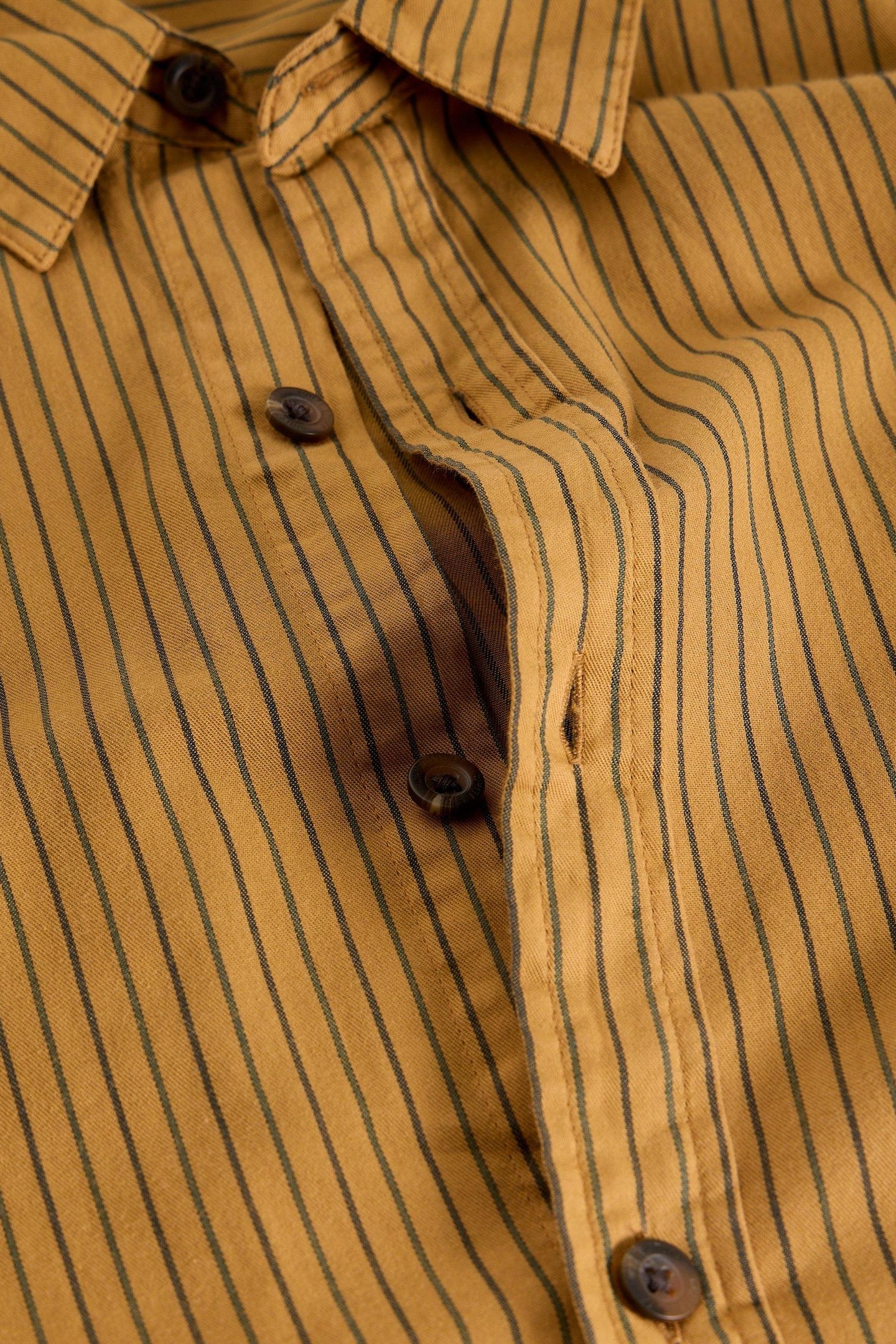 STRIPE TWILL SHIRT LIGHT TAN 4