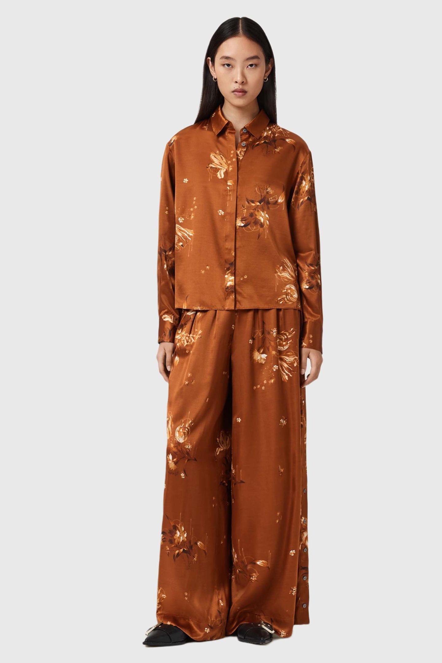 VENNA SHIRT ANIA RUST BROWN 2