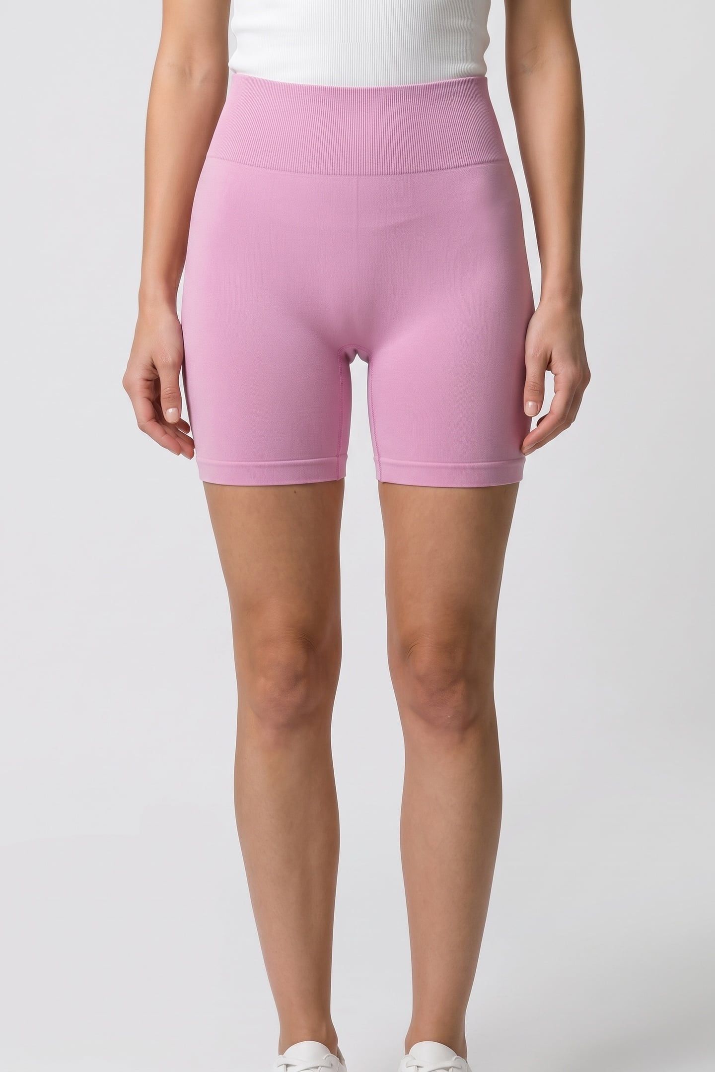 SHY SHINY SEAMLESS SHORTS PINK 1