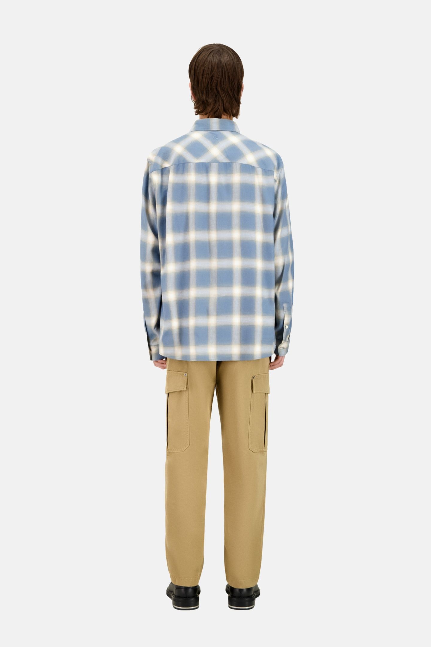 LONG-SLEEVED CHECKED SHIRT BLUE GREY 4
